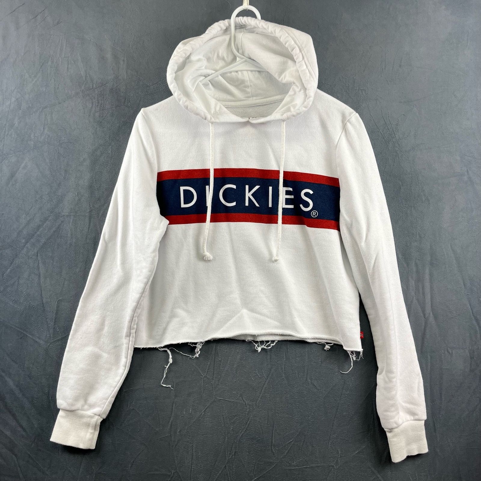 Dickies Dickies Raw Hem Crop Top Hoodie Sweatshirt Logo Skater Size M / US 6-8 / IT 42-44 - 1 Thumbnail