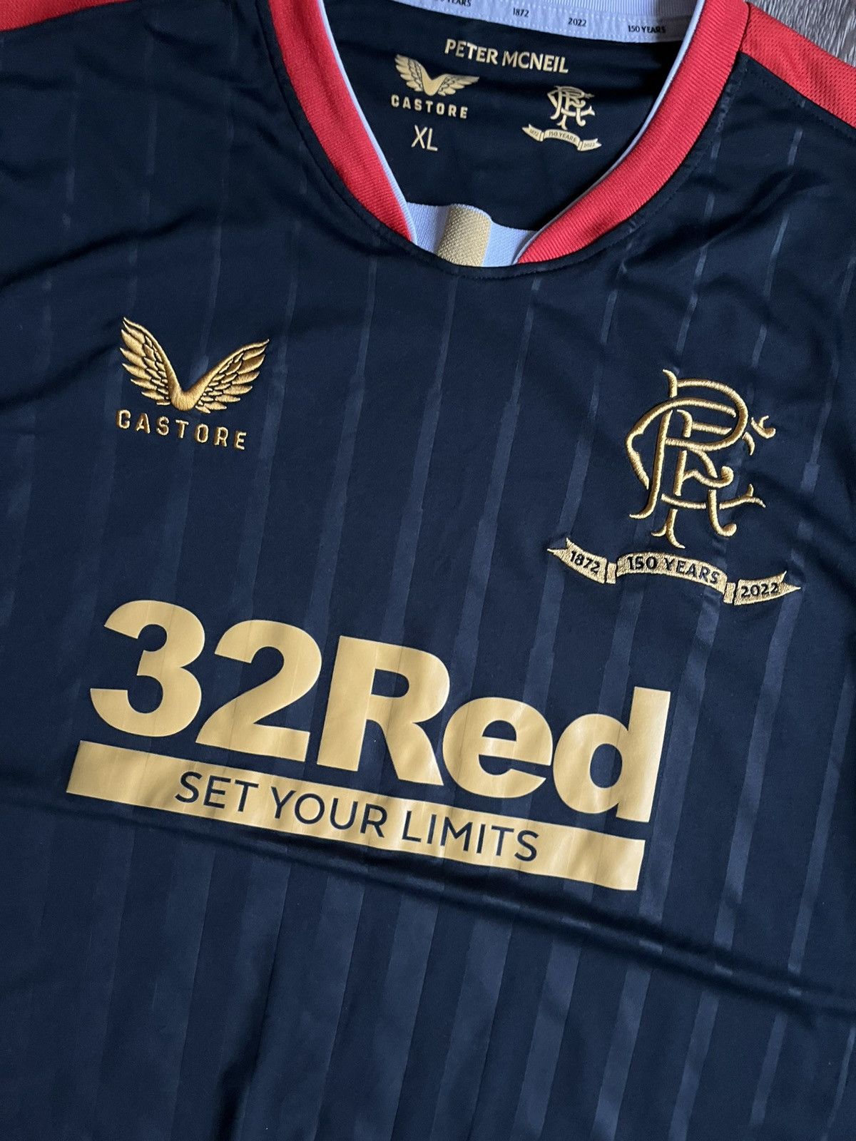 Vintage Rangers Glasgow Away 150 Years Anniversary 2021-2022 Jersey Size US XL / EU 56 / 4 - 2 Thumbnail