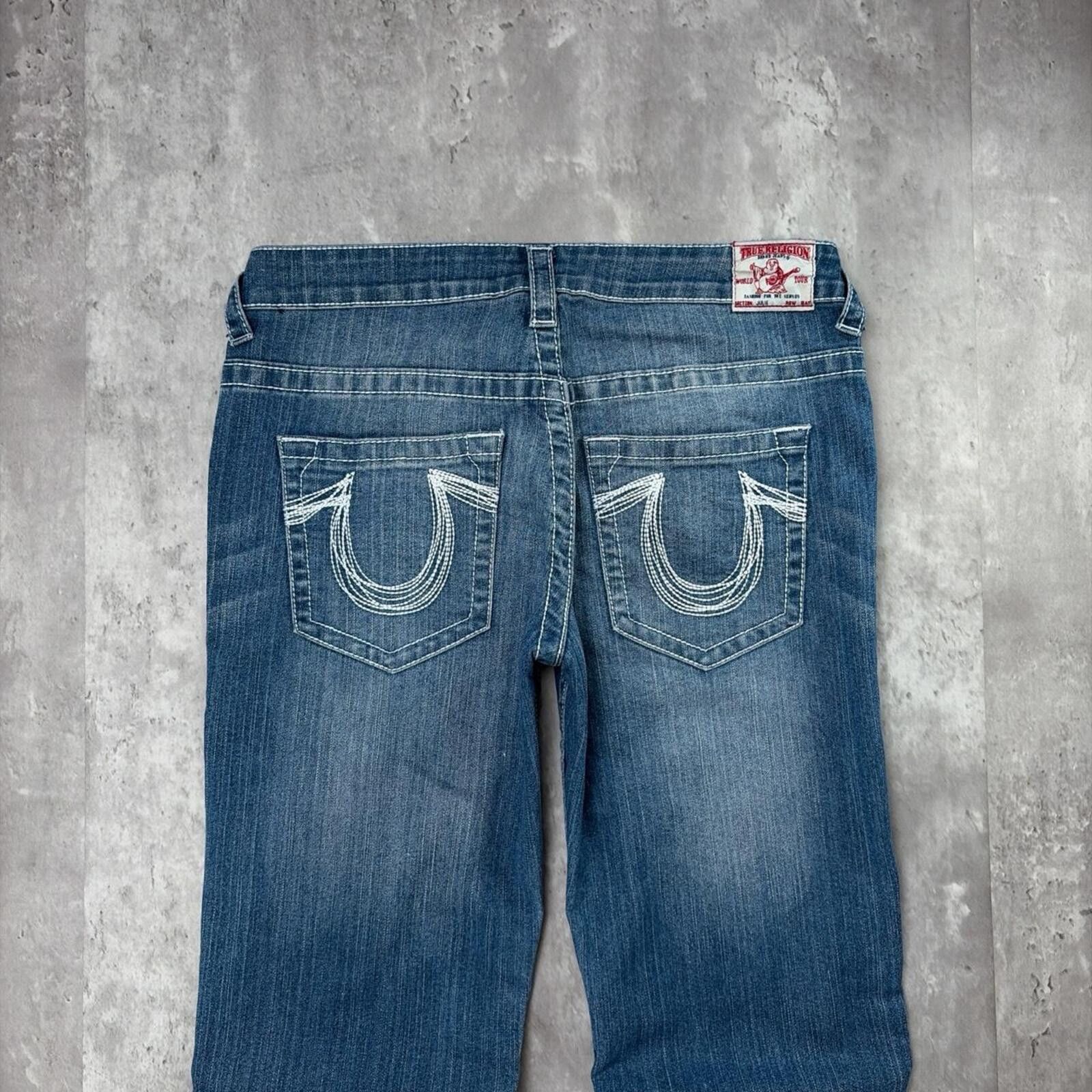 True Religion Y2K Blue True Religion Grunge Julie Straight Denim Jeans Size 30" / US 8 / IT 44 - 3 Thumbnail