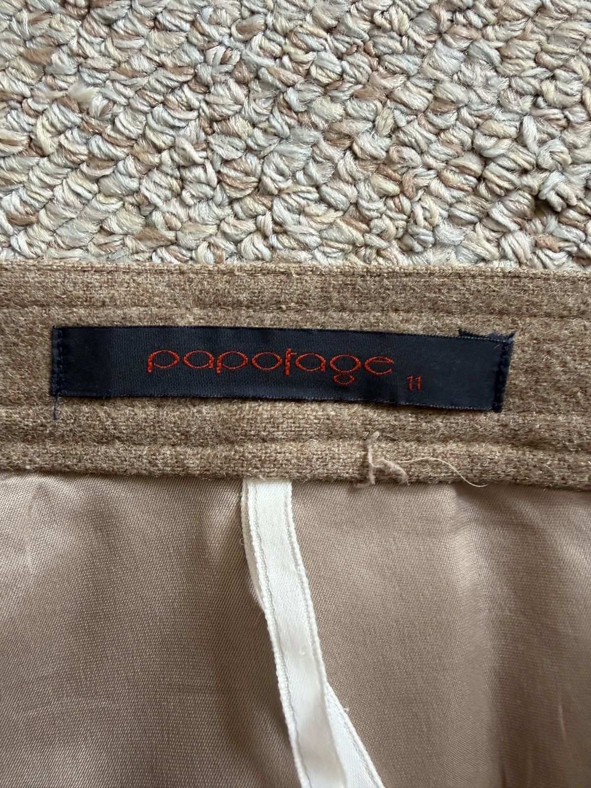 Japanese Brand Brown vintage wool cropped pants Size US 30 / EU 46 - 3 Thumbnail