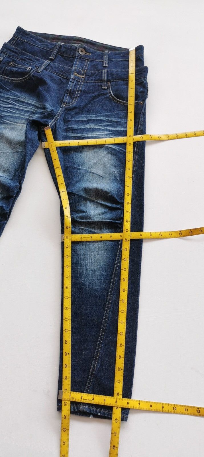 If Six Was Nine Stitch Graffito Double Waist Denim Jeans Size US 32 / EU 48 - 8 Thumbnail