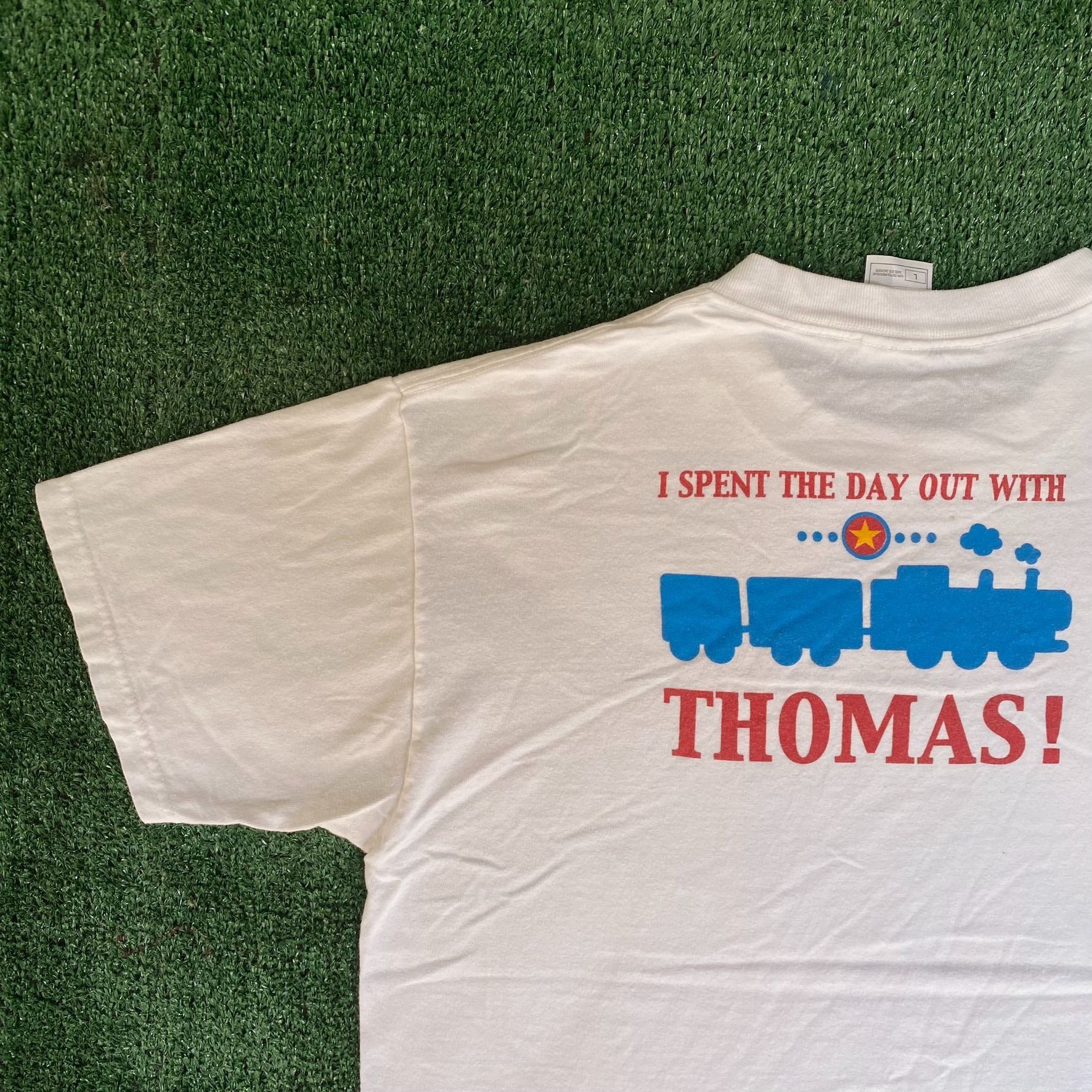 Fruit Of The Loom Vintage Y2K Thomas Train Shirt Grunge Retro TV Cartoon Tee Size US L / EU 52-54 / 3 - 6 Thumbnail