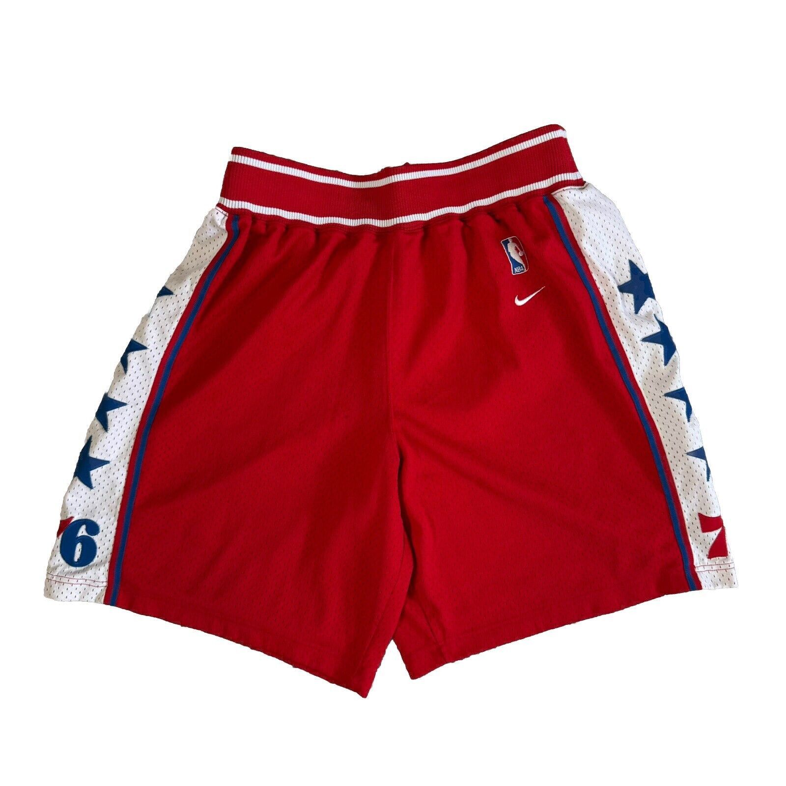 Nike Vintage Team Nike NBA Philly 76ers Red Shorts Size Large Size US 34 / EU 50 - 1 Thumbnail