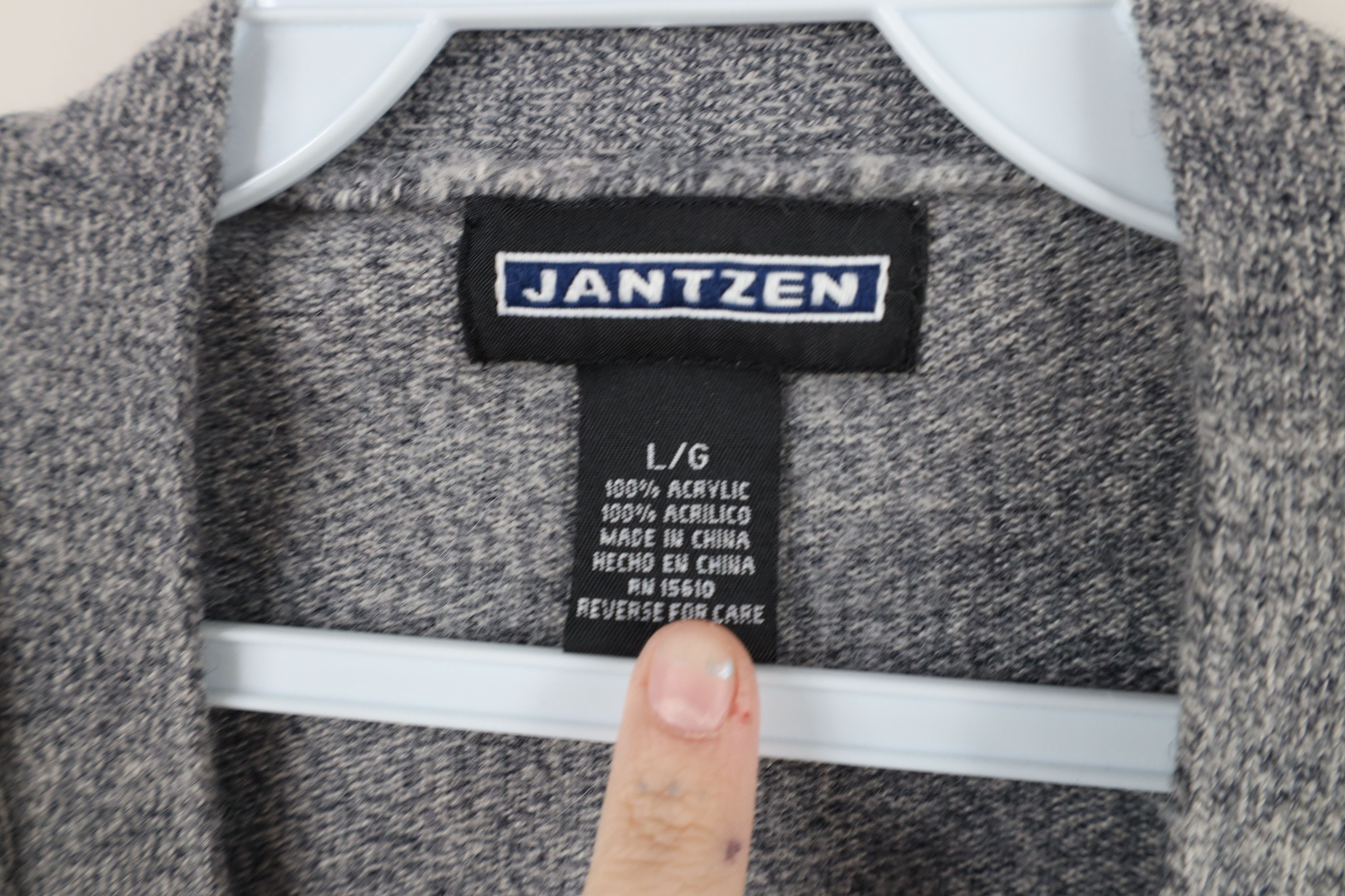 Vintage Vintage 90s Streetwear Knit Cardigan Sweater Heather Gray Size US L / EU 52-54 / 3 - 4 Thumbnail