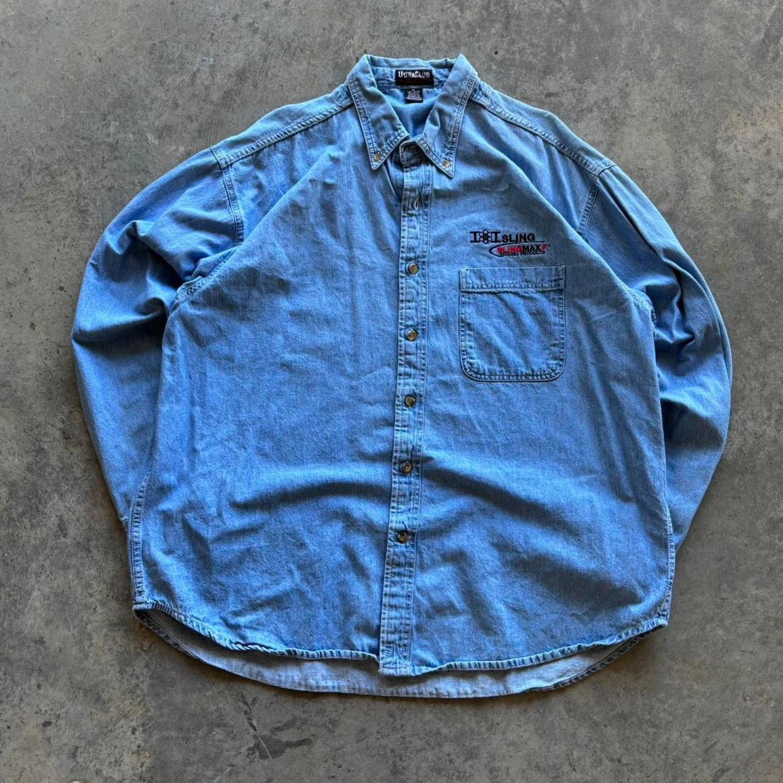 Carhartt × Vintage × Wrangler 90s Denim Button Up Shirt Size US XL / EU 56 / 4 - 1 Thumbnail