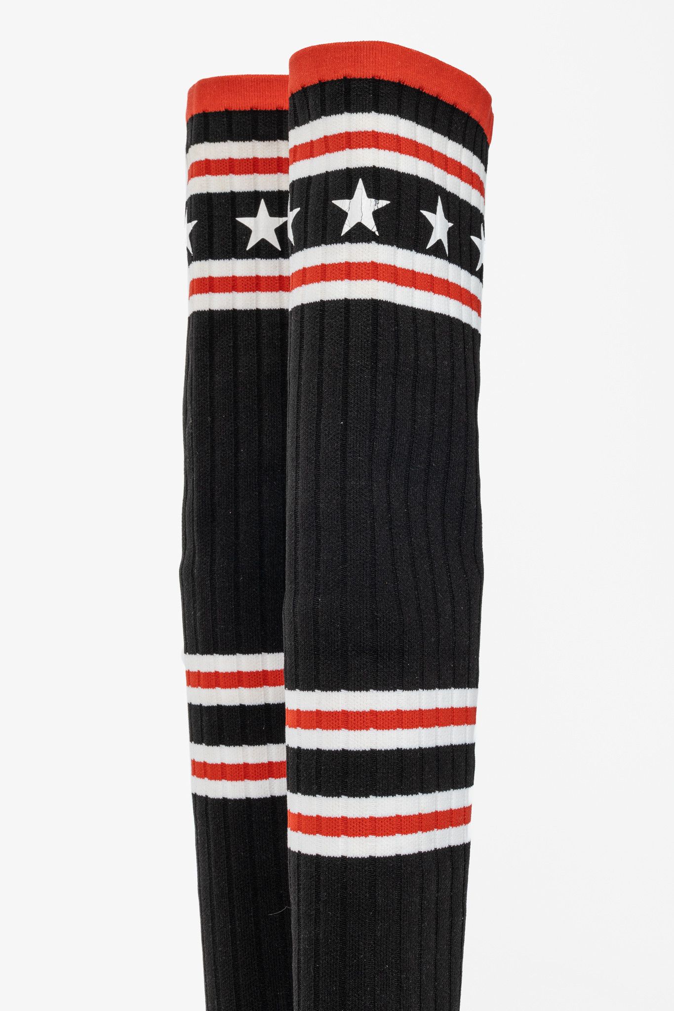 Givenchy Givenchy Black Over-the-Knee Star & Stripe Sock Rain Boots Size US 4.5 / IT 34.5 - 7 Thumbnail