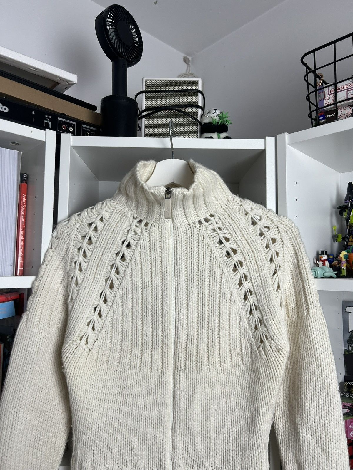 Joop! × Vintage Vintage y2k JOOP! Cropped zip wool crochet sweater S archive Size S / US 4 / IT 40 - 4 Thumbnail