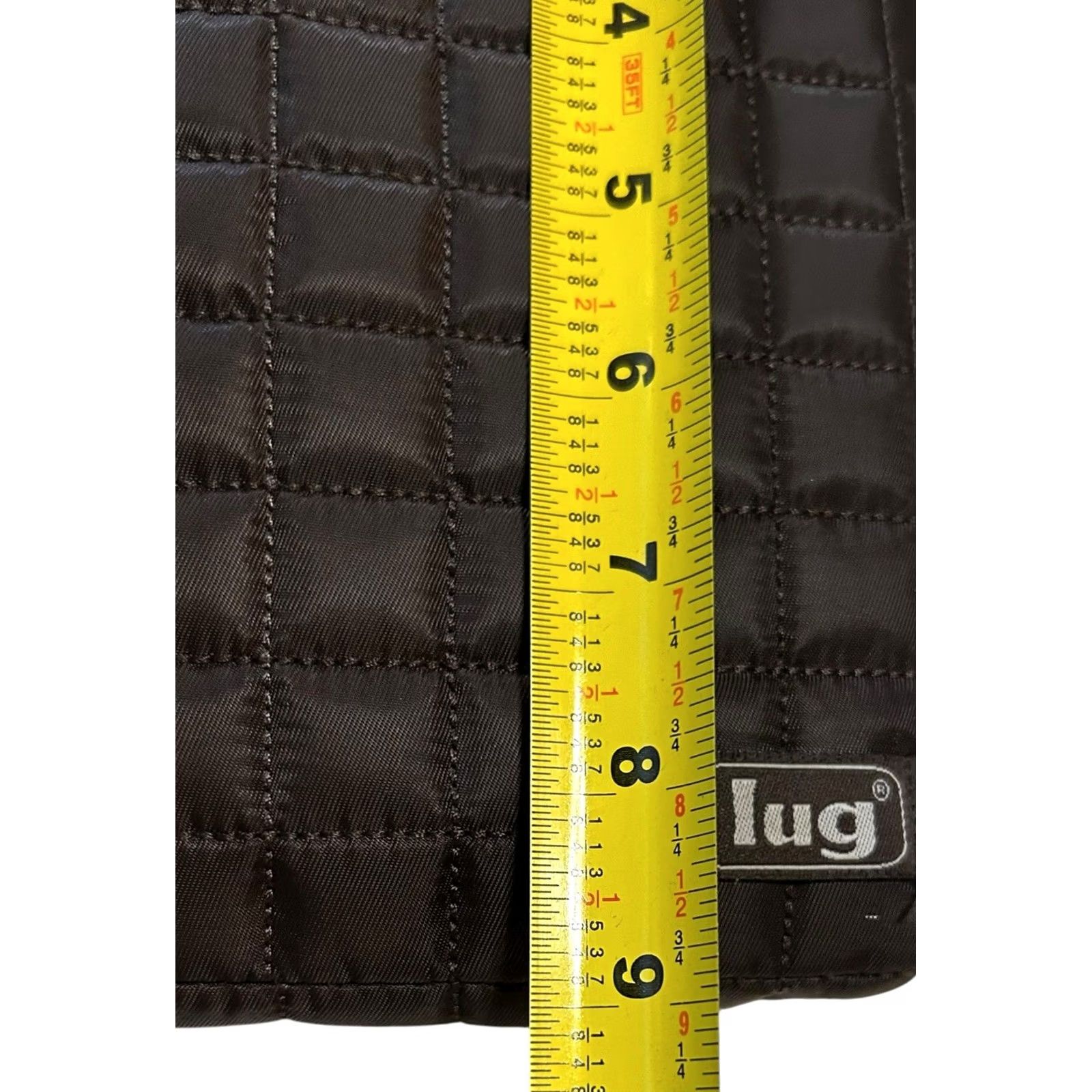 Vintage LUG Skipper Crossbody Bag Brown Quilted Lightweight Travel Water Pocket Size ONE SIZE - 6 Thumbnail
