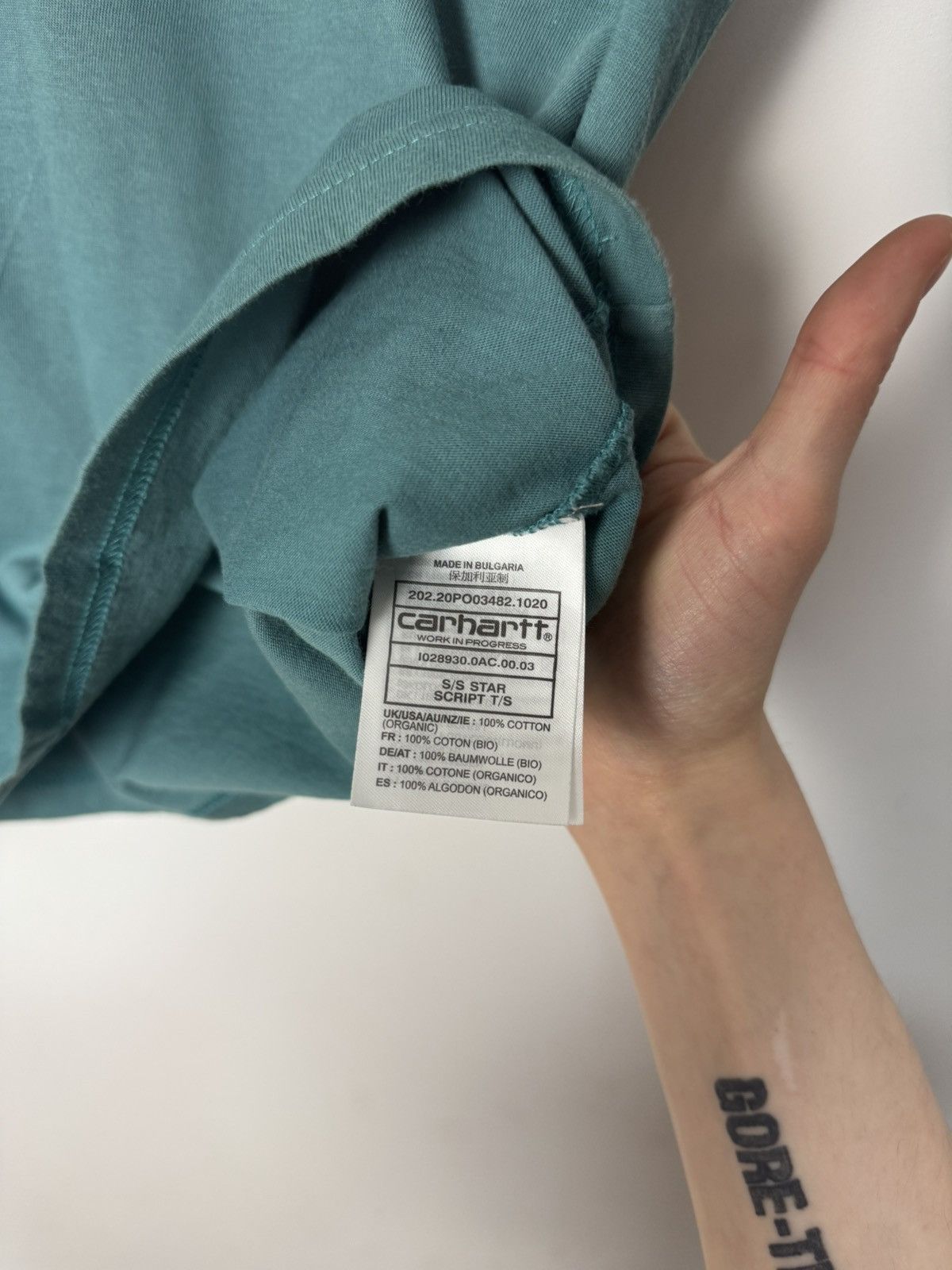 Carhartt Wip Carhartt WIP Star Script Logo T Shirt Teal Streetwear Y2K Size US S / EU 44-46 / 1 - 6 Thumbnail