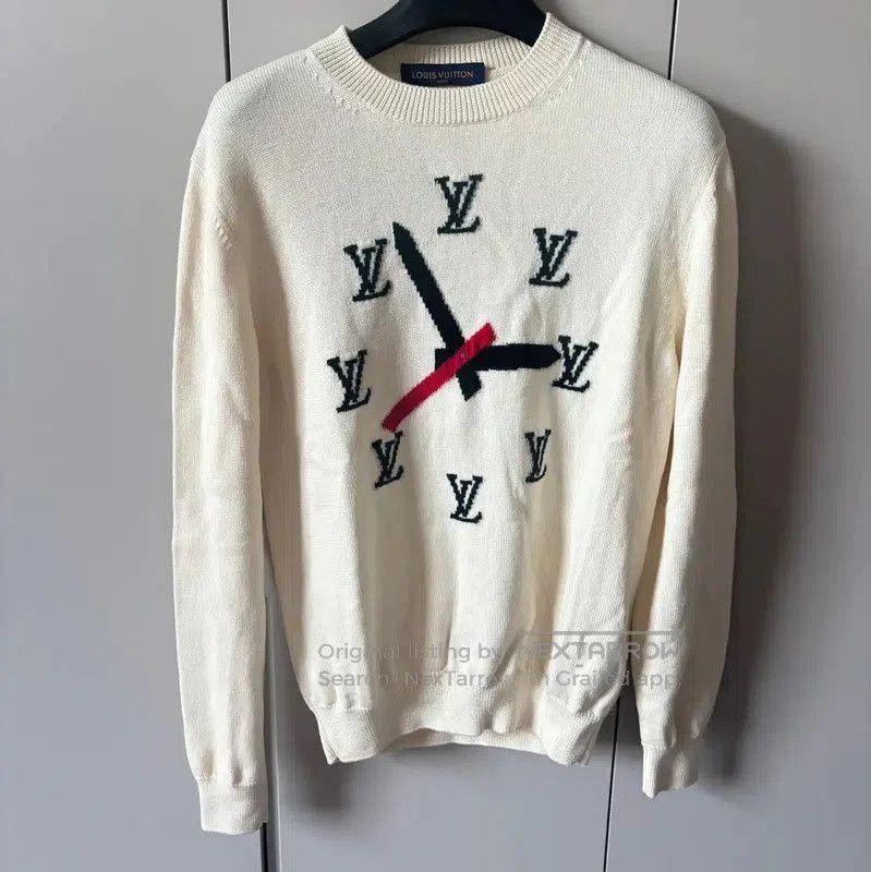 Louis Vuitton Louis Vuitton White Wool Women's Sweater . Size L / US 10 / IT 46 - 1 Thumbnail