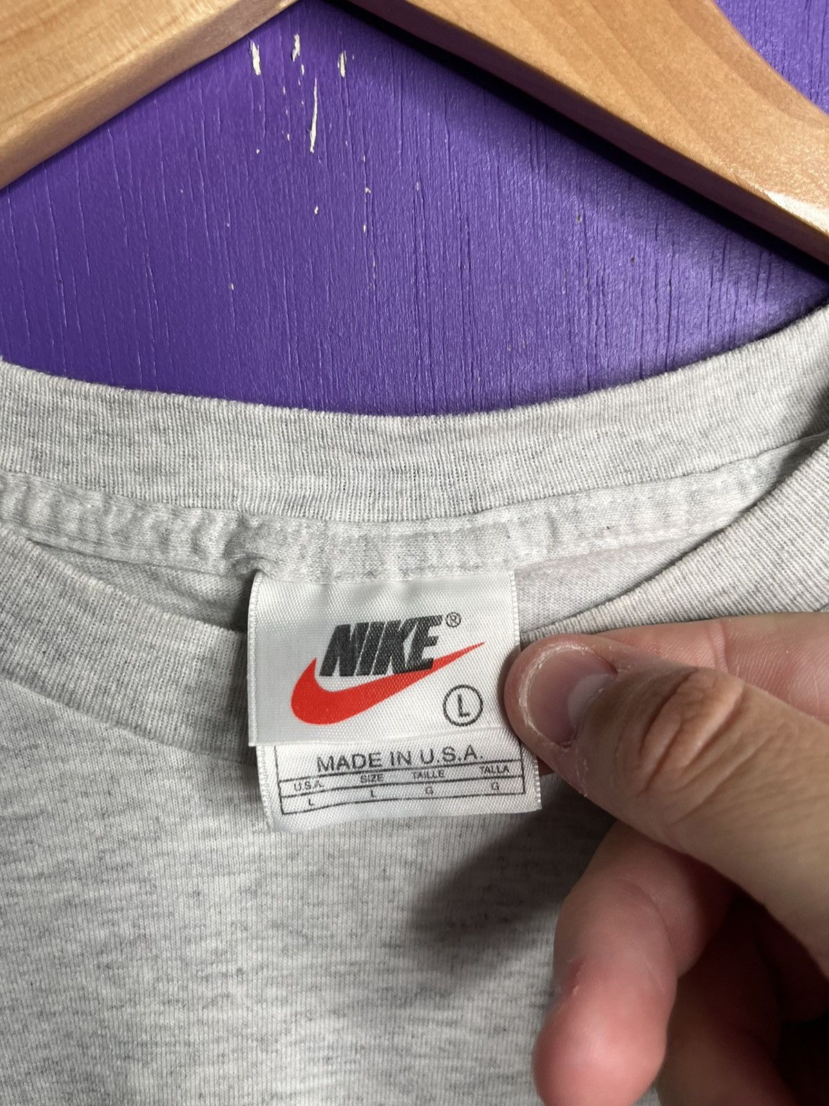 Nike × Vintage Vintage 90s Nike yeah right women’s t-shirt Size US L / EU 52-54 / 3 - 4 Thumbnail