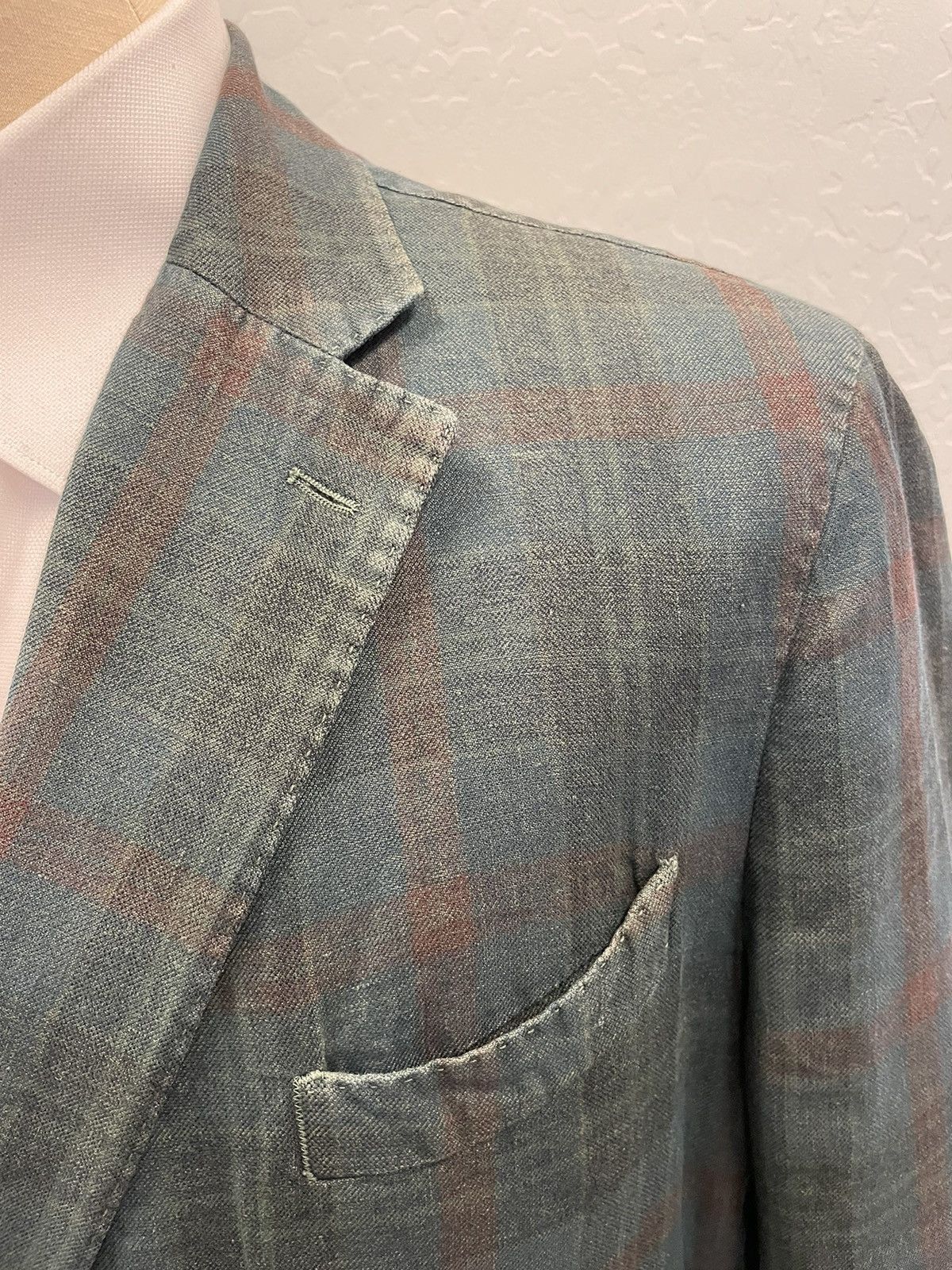L.B.M. 1911 Shadow Plaid Patch Pocket Jacket Size 48R - 2 Thumbnail