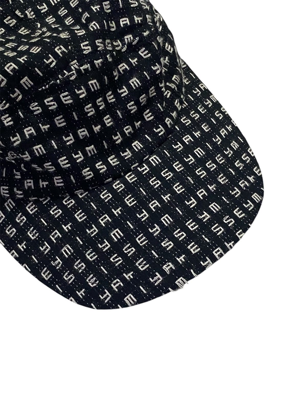 Issey Miyake Rare🔥2000s Issey Miyake Black Jacquard 5 Panel Hat Size ONE SIZE - 14 Thumbnail