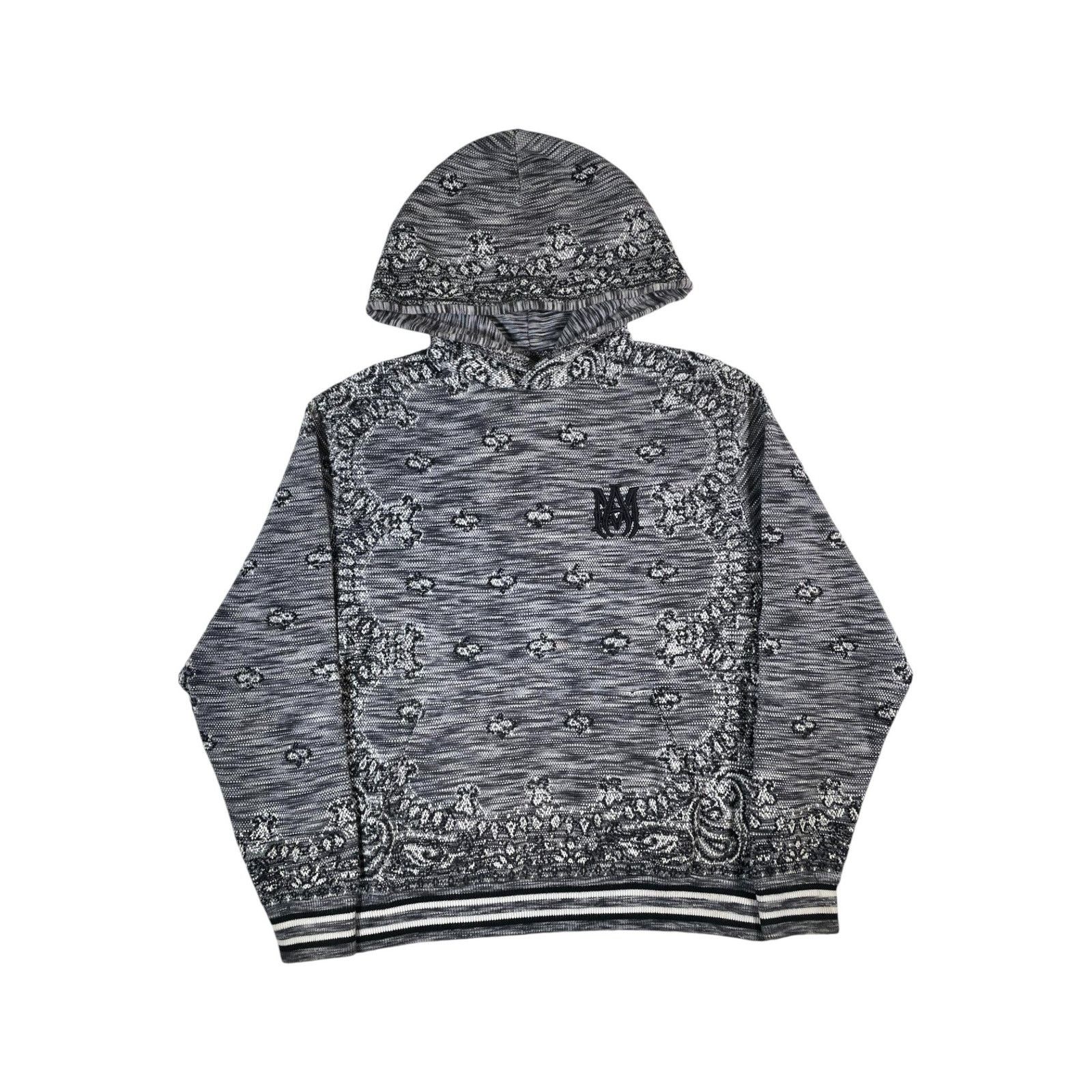 Amiri Amiri 'Bandana' Grey & Black Hoodie Size XS / US 0-2 / IT 36-38 - 1 Thumbnail