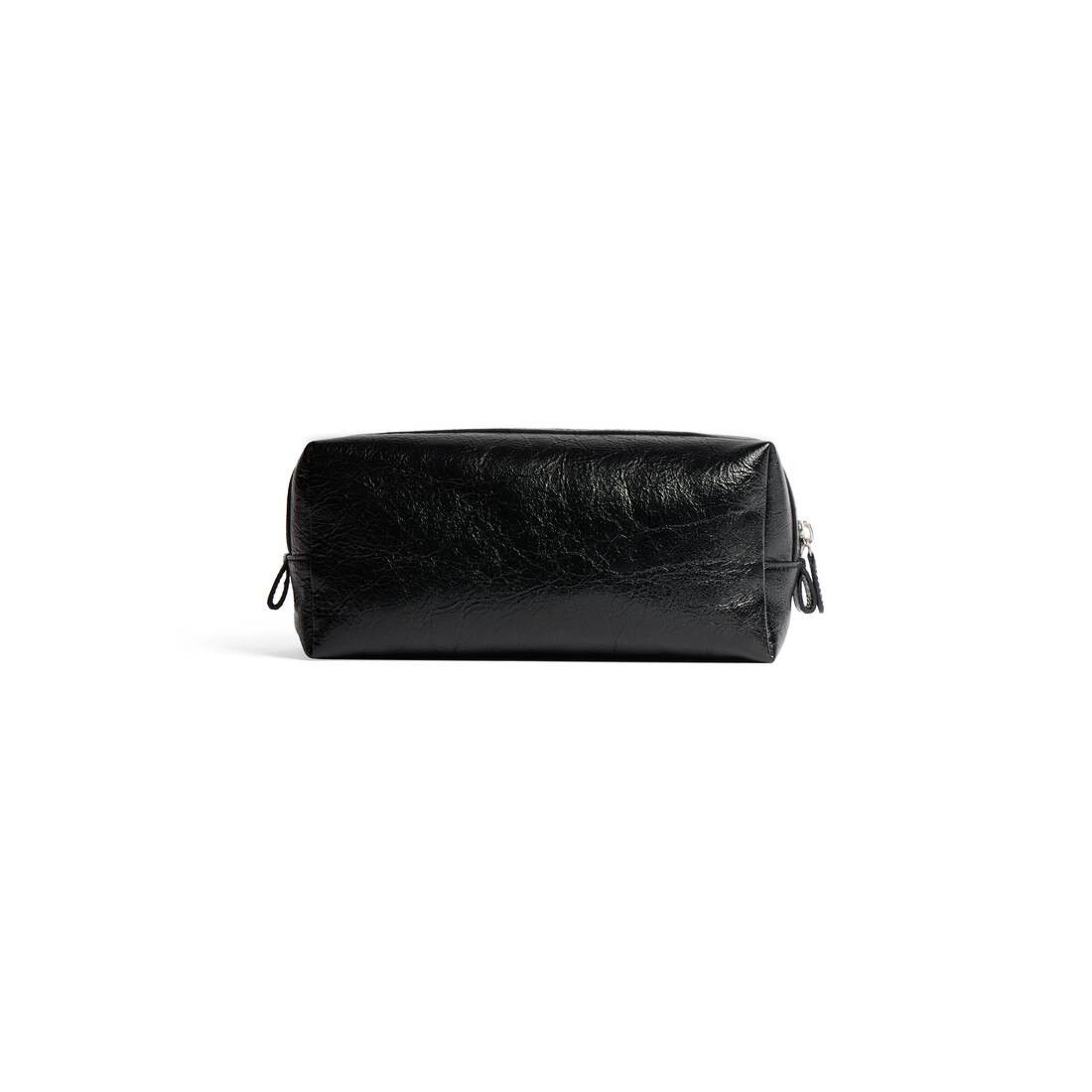 Balenciaga o1s1rm0825 Size: OS / Le Cagole Toiletry Pouch in Black Size ONE SIZE - 3 Thumbnail
