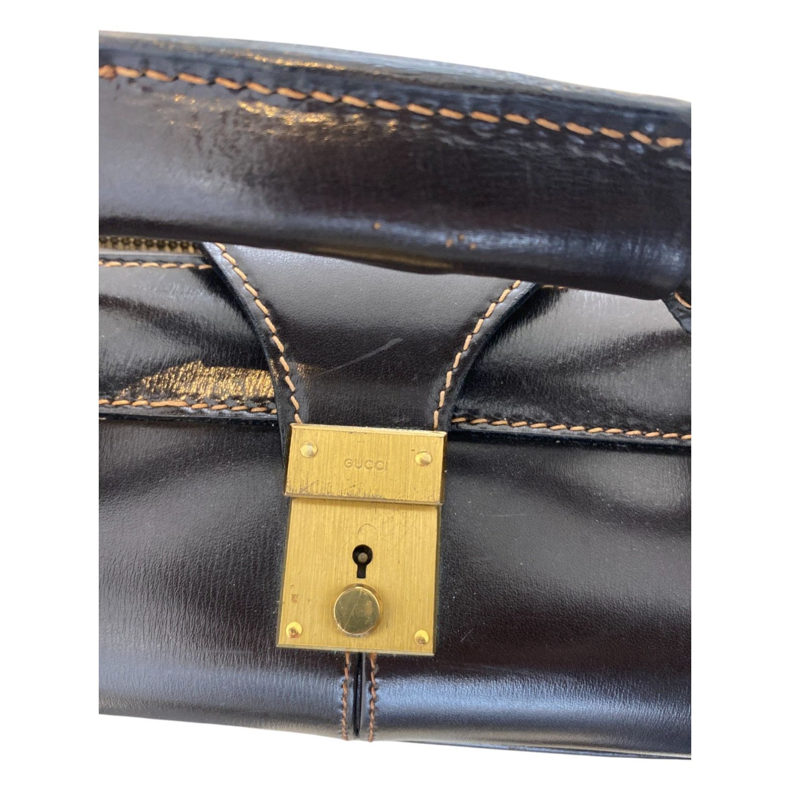Gucci 80s Brown Monogram Webstripe Suede Suitcase Size ONE SIZE - 14 Thumbnail