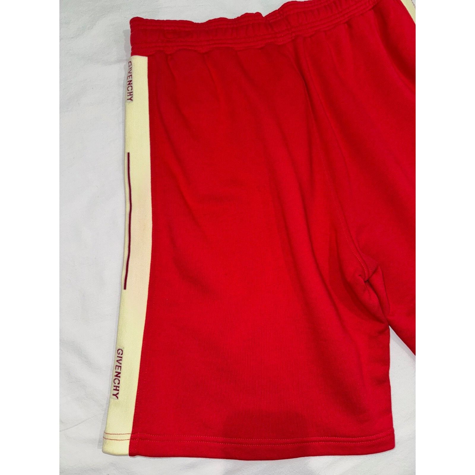 Givenchy Givenchy Paris Red Cream Off White Stripe Side Logo Cotton Size US 32 / EU 48 - 5 Thumbnail