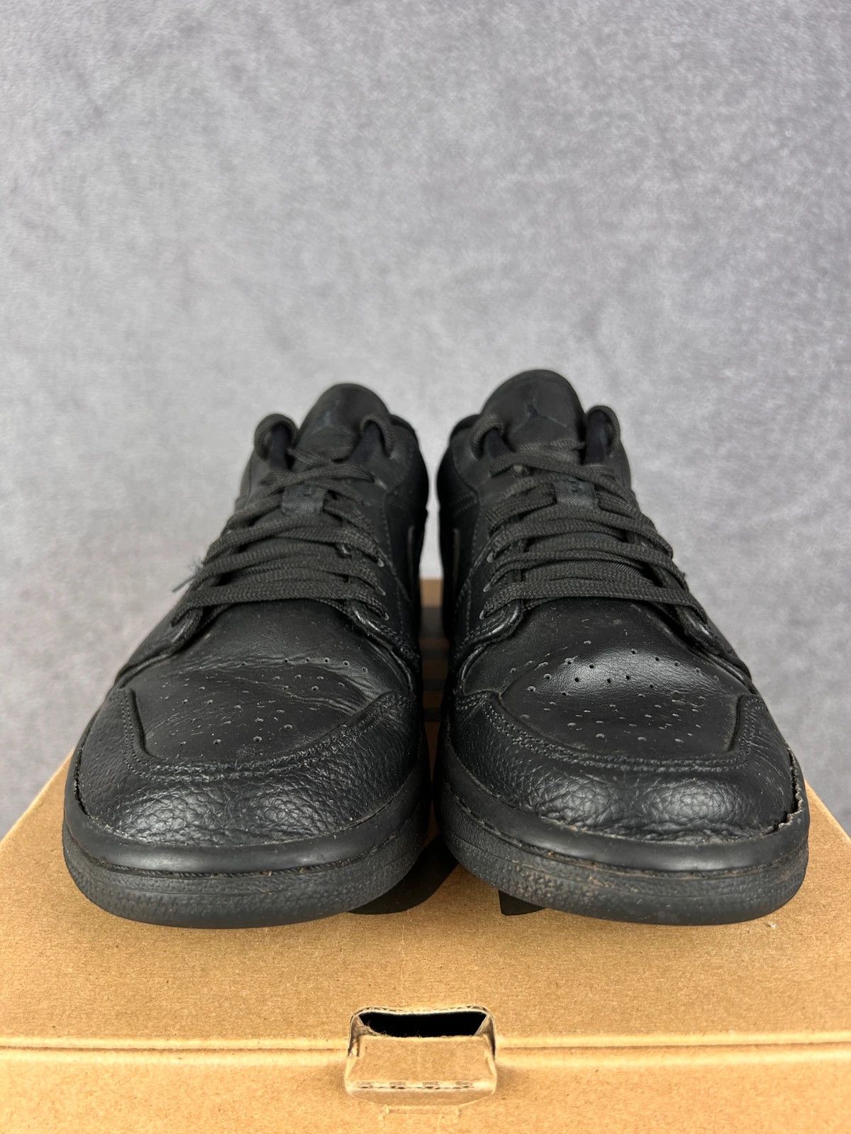 Jordan Brand × Nike Nike Air Jordan 1 low black sneakers jump man tripple black Size US 8 / IT 38 - 5 Thumbnail
