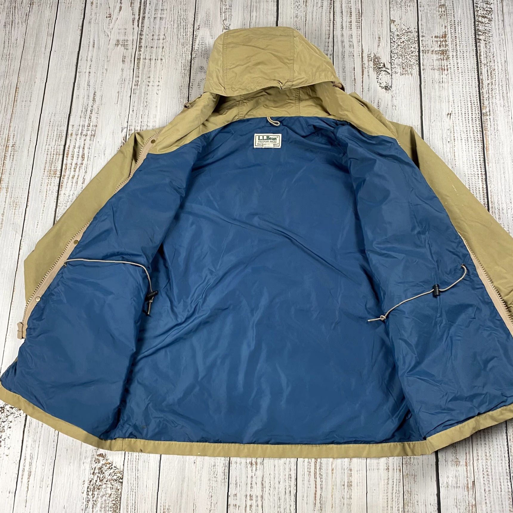 Vintage VINTAGE L.L. BEAN MEN'S HOODED BAXTER STATE PARKA JACKET XL BEIGE NYLON 80s Size US XL / EU 56 / 4 - 7 Thumbnail