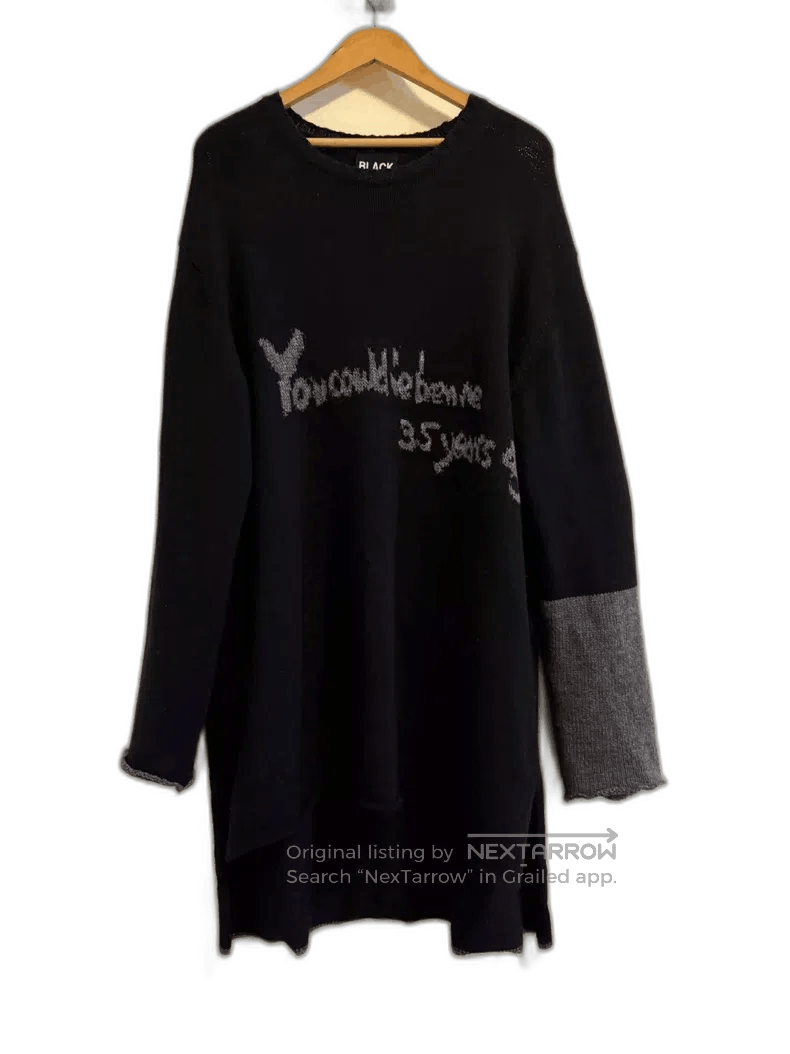 Yohji Yamamoto Yohji Yamamoto BlackScandal Paint Slogan Sweater Size US L / EU 52-54 / 3 - 1 Thumbnail