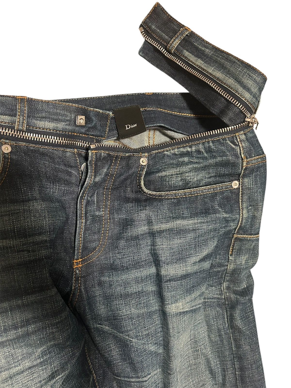 Dior Homme super rare “zip it” cummerbund jeans