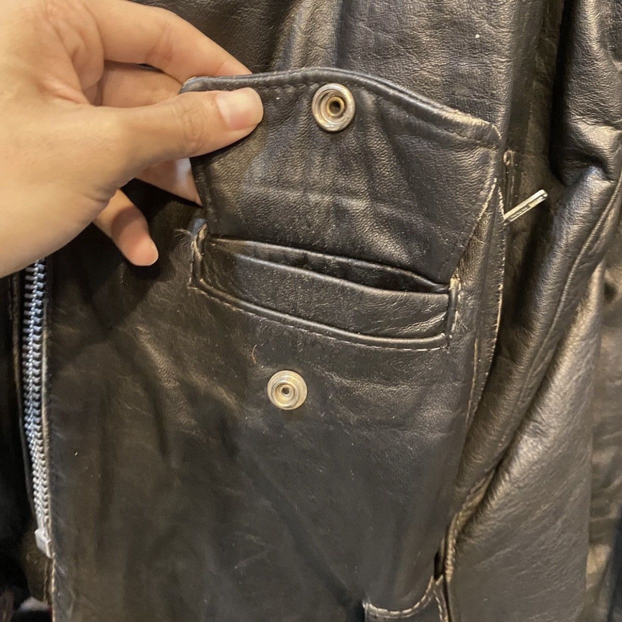 Harley Davidson VTG Chrome Specialties Fringe Leather BikerJacket USA Harley Size US M / EU 48-50 / 2 - 13 Thumbnail