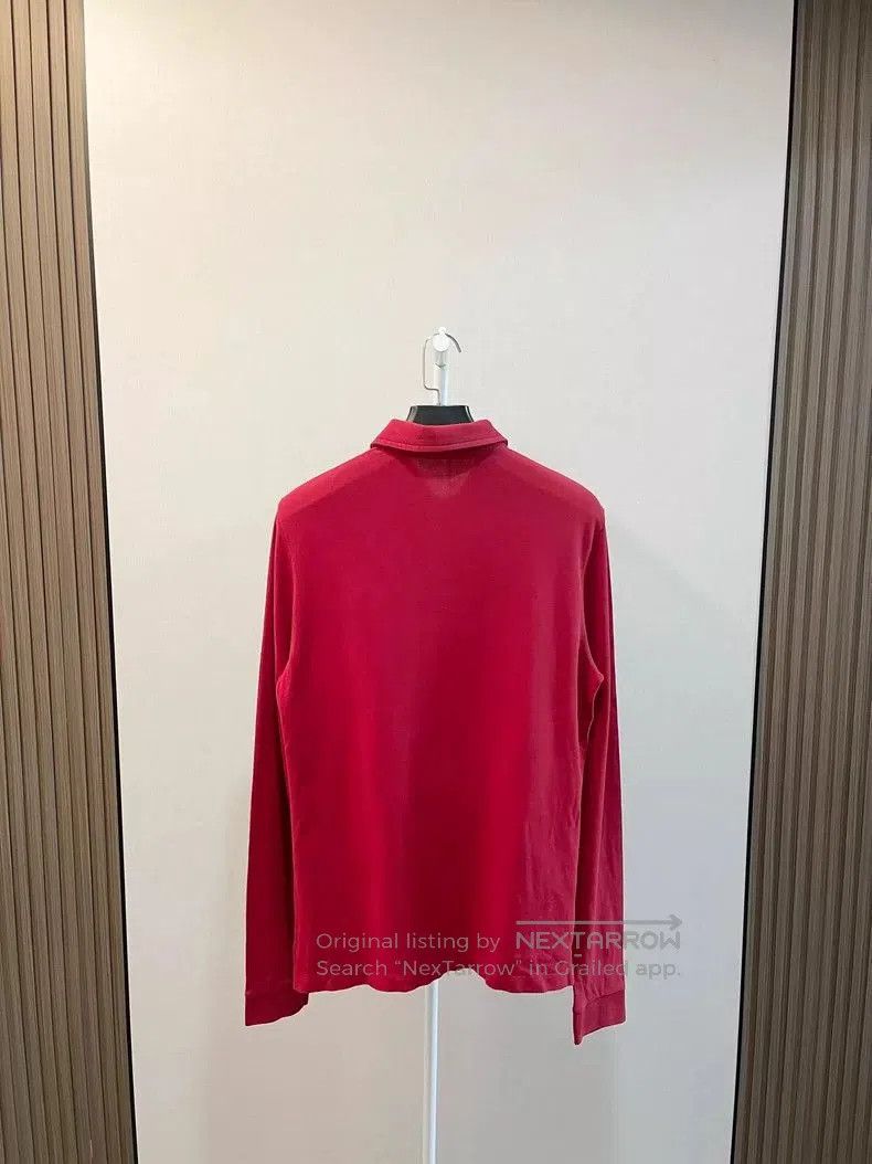 Burberry Burberry Red Embroidered Long Sleeve Polo. Size US M / EU 48-50 / 2 - 2 Thumbnail