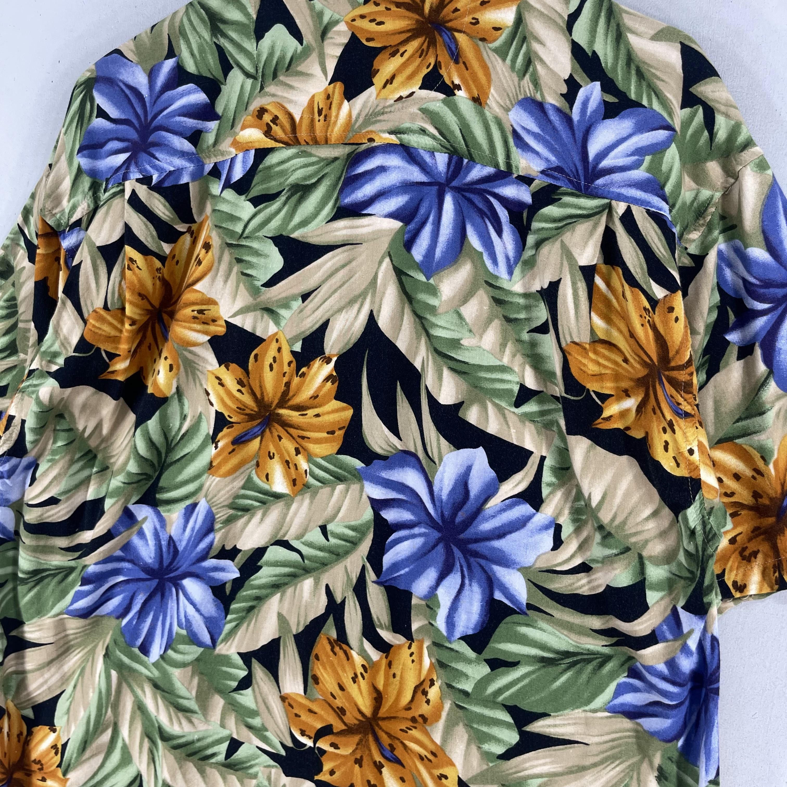 Vintage Vintage 90's FRANK Hawaii Floral Rayon Button Up Shirt Size US M / EU 48-50 / 2 - 7 Thumbnail