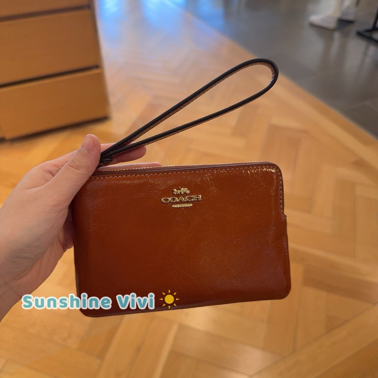 Coach NWT Coach Cinnamon Corner Zip Wristlet CEL05 leather Size ONE SIZE - 3 Thumbnail