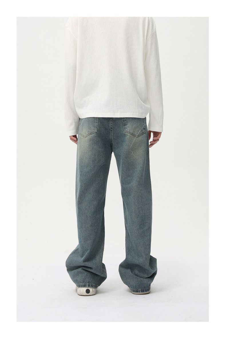 Japanese Brand × Jean Japanese street straight distressed wide-leg washed jeans Size US 32 / EU 48 - 6 Thumbnail