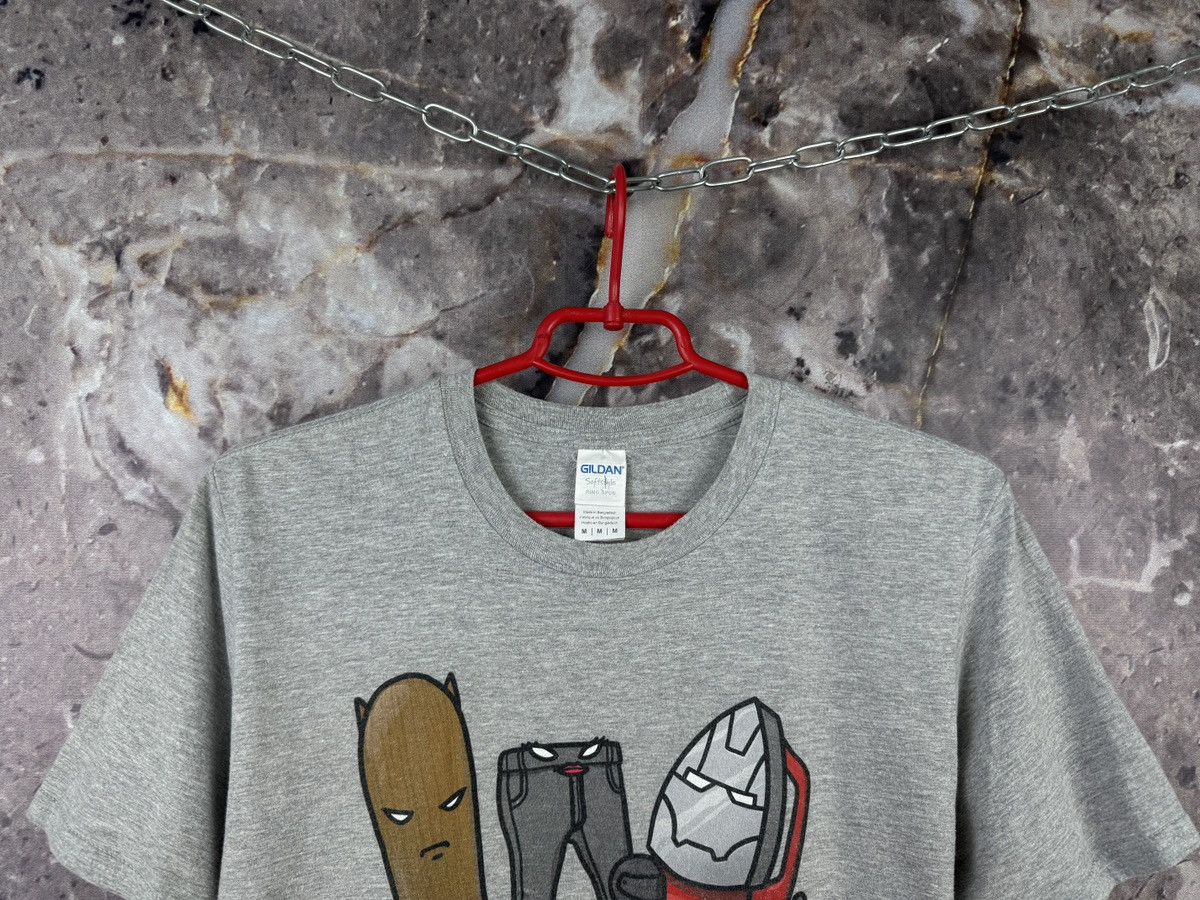 Gildan Gildan Grey Graphic T Shirt Mens Cartoon Print Casual Size US M / EU 48-50 / 2 - 2 Thumbnail