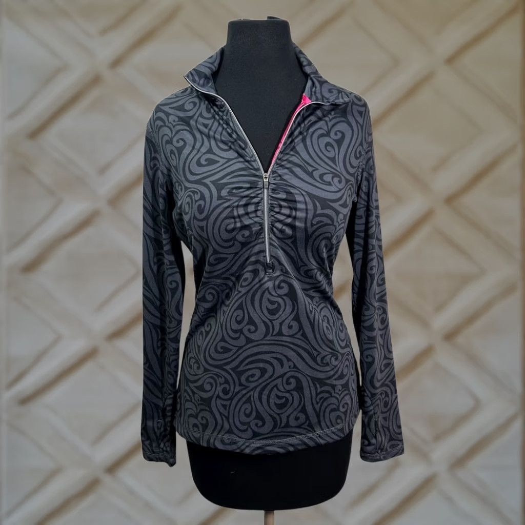 Athleta Athleta Half-Zip Pullover Swirl Pattern Performance Running Top Womens Small Size S / US 4 / IT 40 - 1 Thumbnail