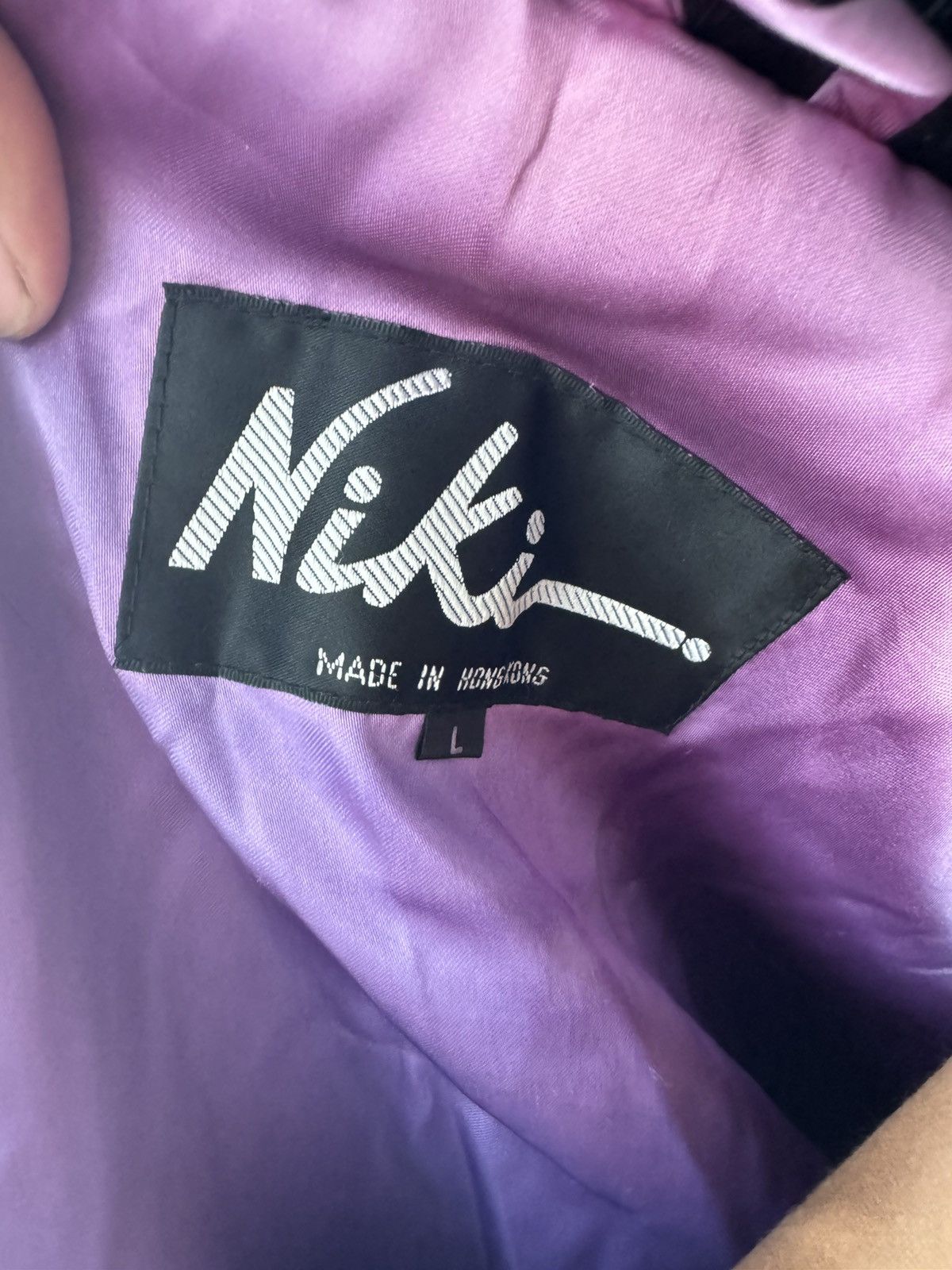 Niki 1990s Vintage Niki Black Dyed Rabbit Fur Jacket Size L / US 10 / IT 46 - 3 Thumbnail