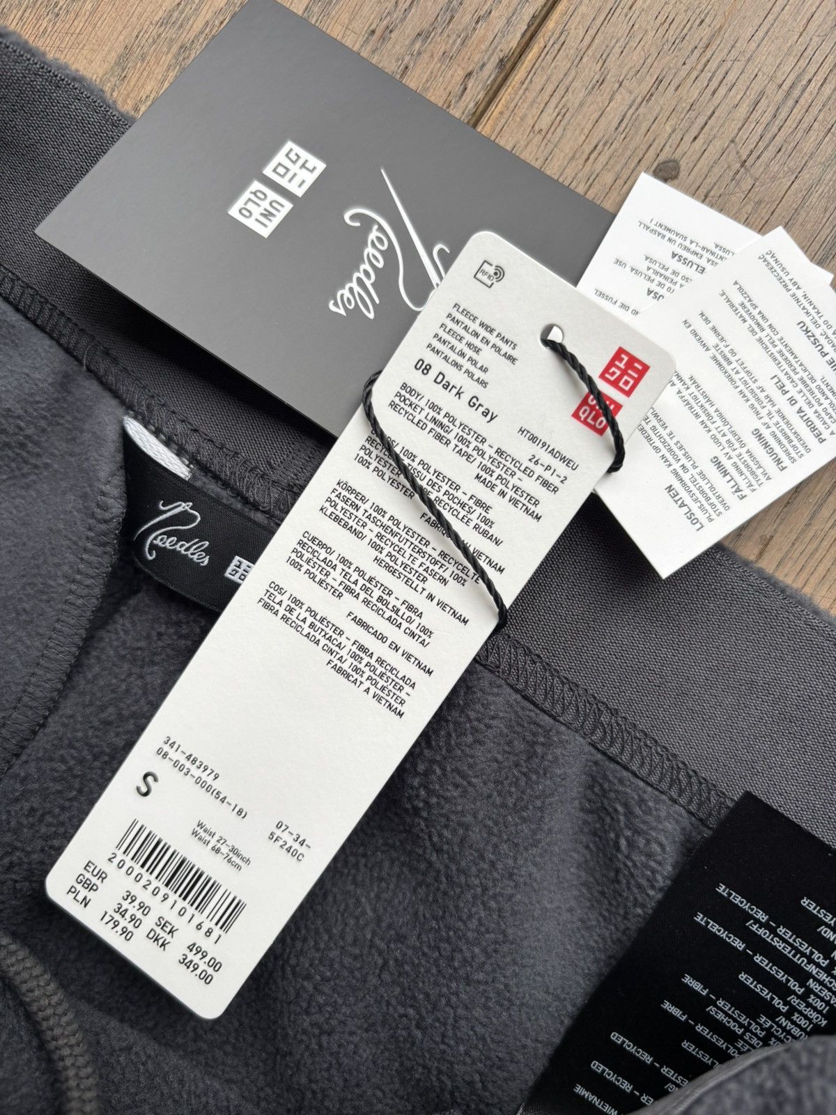 Needles Needles UNIQLO Fleece Sweat Pants Size Small Gray bottoms Size US 29 - 5 Thumbnail