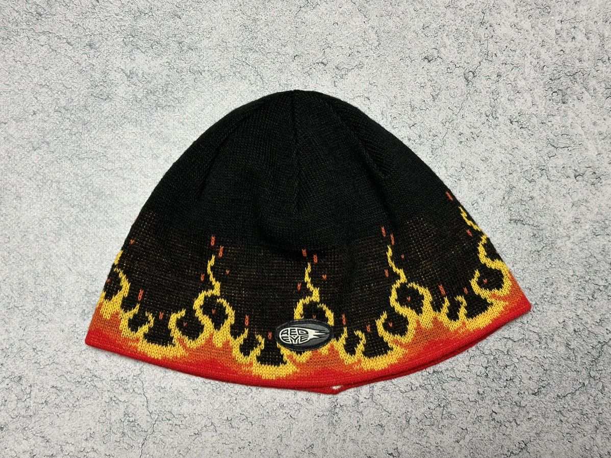 Vintage Vintage Red Eye Flame Fire Skate Beanie Hat Size ONE SIZE - 3 Thumbnail