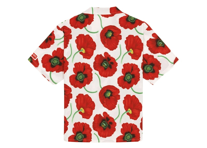 Designer White & Red Floral Hawaiian Shirt – Classic Island Style Size US L / EU 52-54 / 3 - 2 Thumbnail