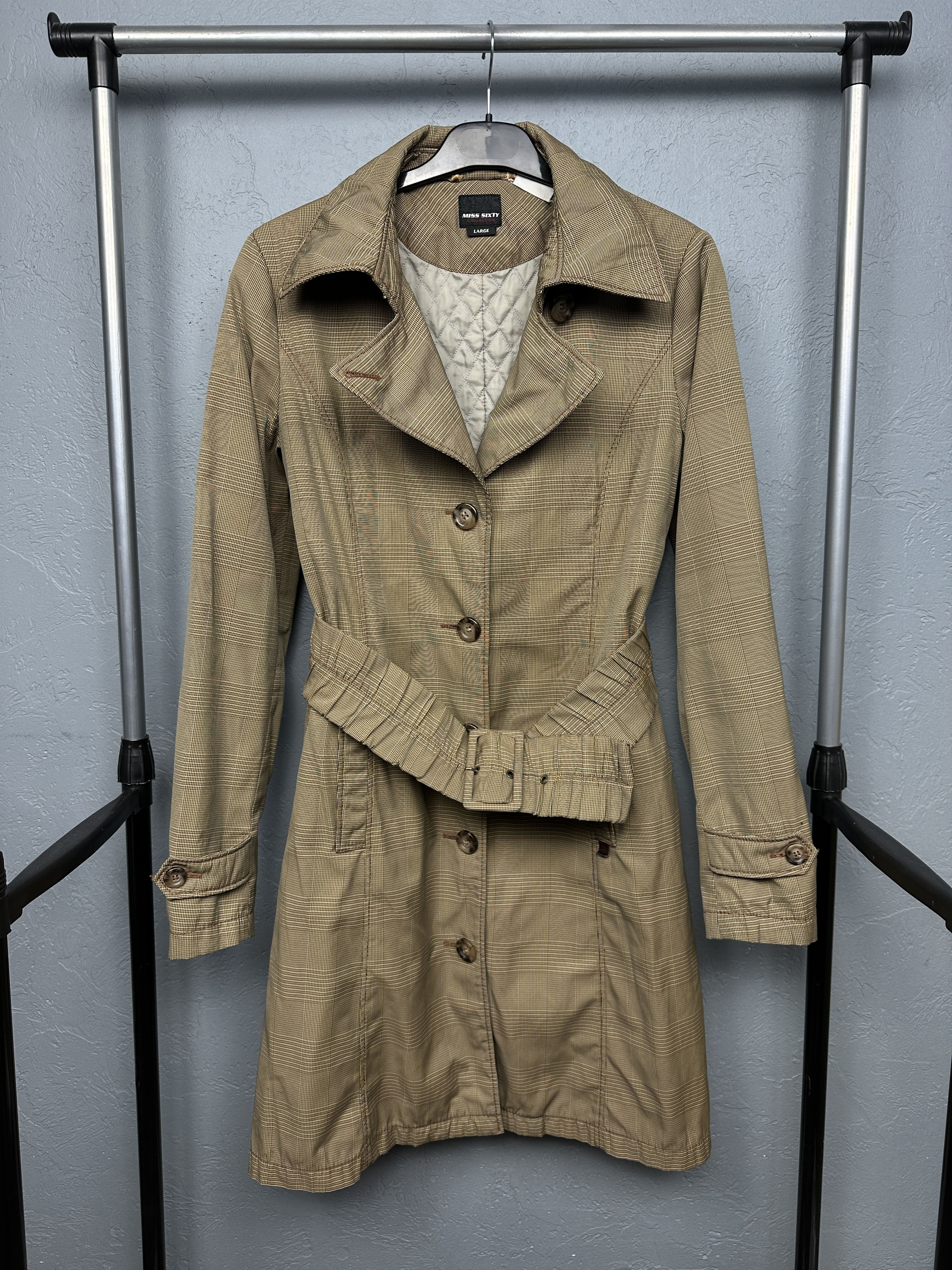 Miss Sixty Miss Sixty Vintage Womens Trench Coat Jacket Size L / US 10 / IT 46 - 1 Thumbnail