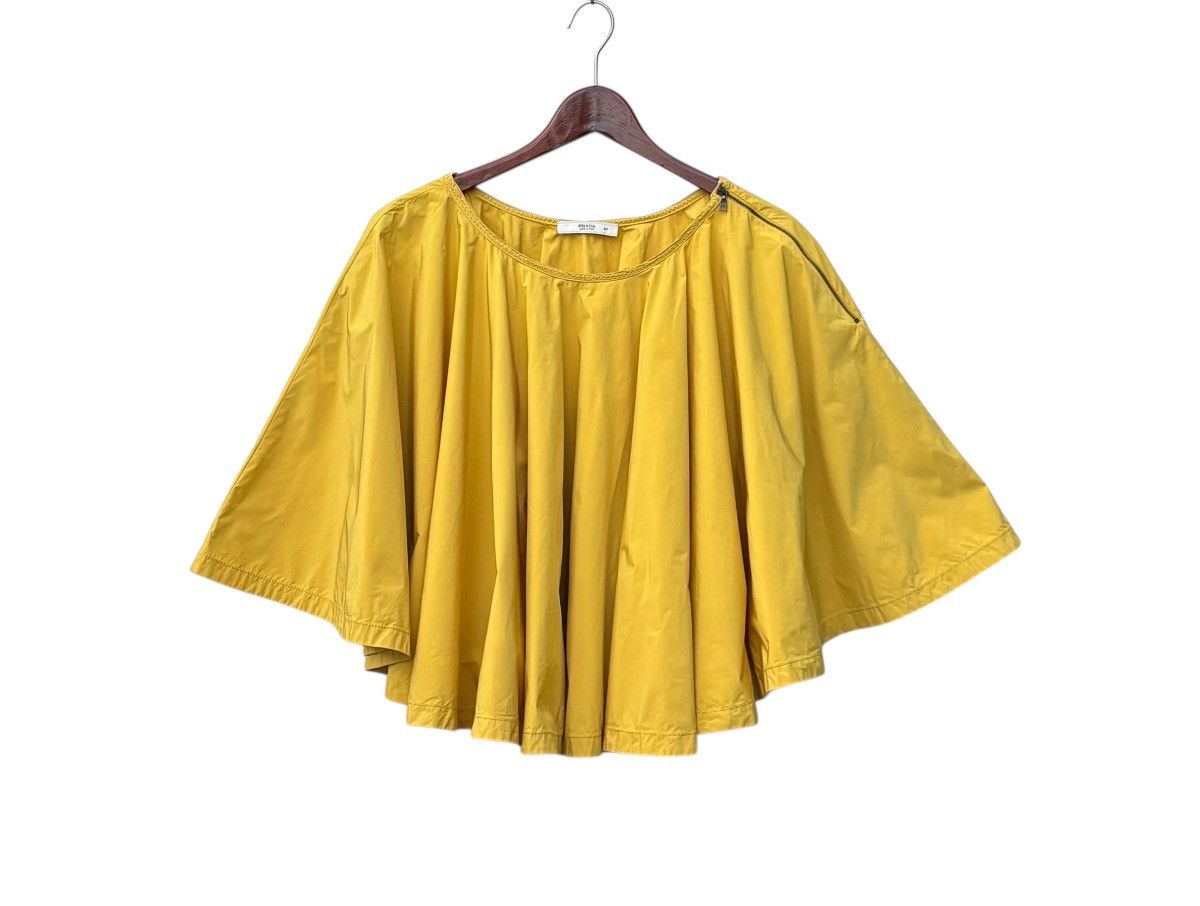 Prada Prada Archive Yellow Draped Cape Top Size S / US 4 / IT 40 - 2 Thumbnail