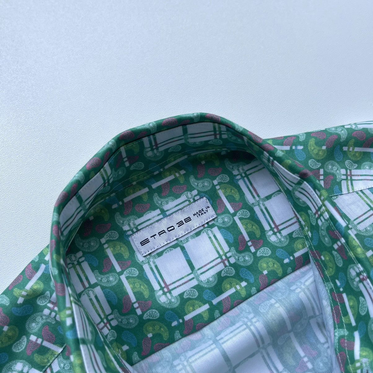 Designer × Etro Etro Paisley Printed Lightweight Cotton Button Ups Shirt Size US M / EU 48-50 / 2 - 10 Thumbnail