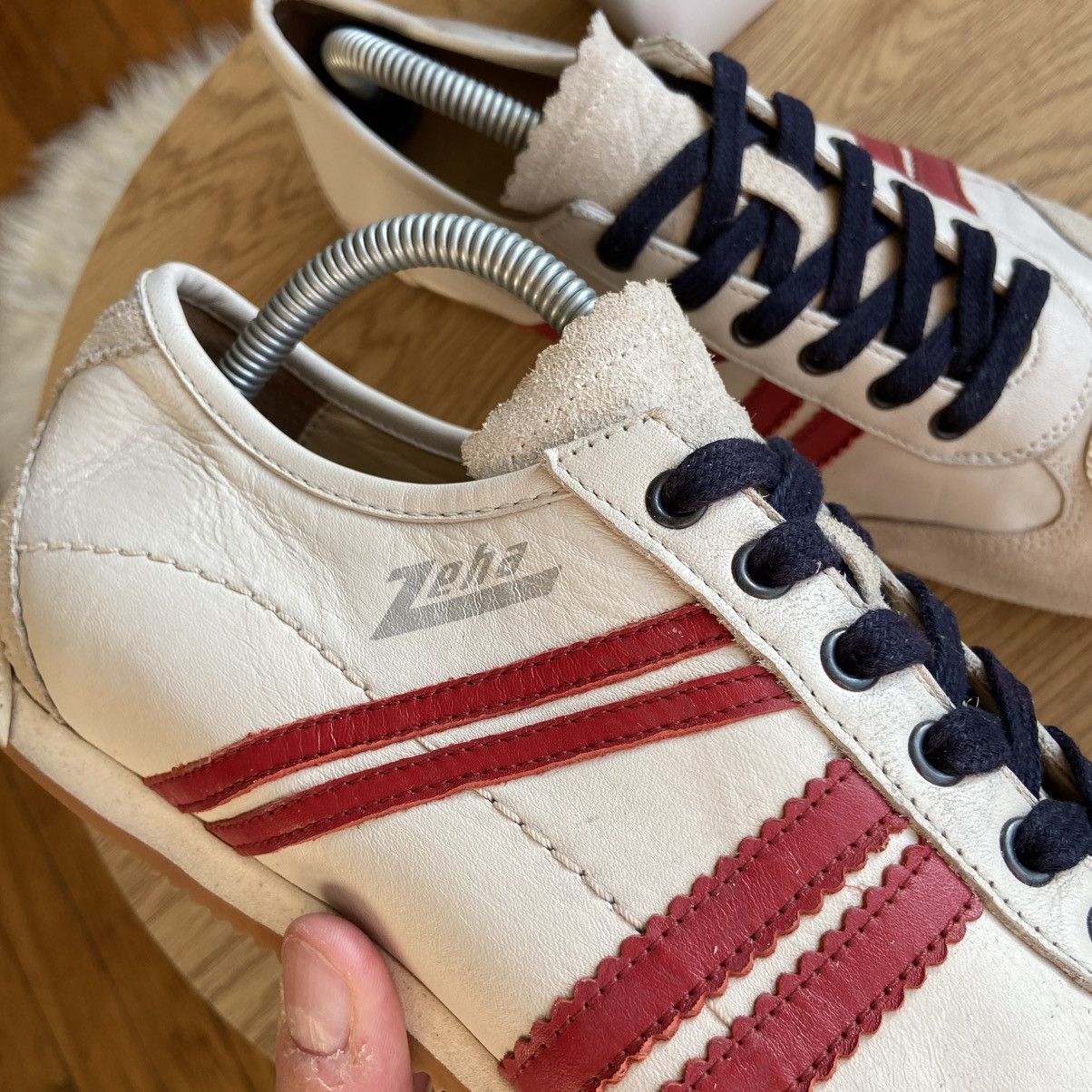 Vintage Men's Zeha Berlin Trainers Retro League Sneakers Red White41 Size US 8 / EU 41 - 8 Thumbnail