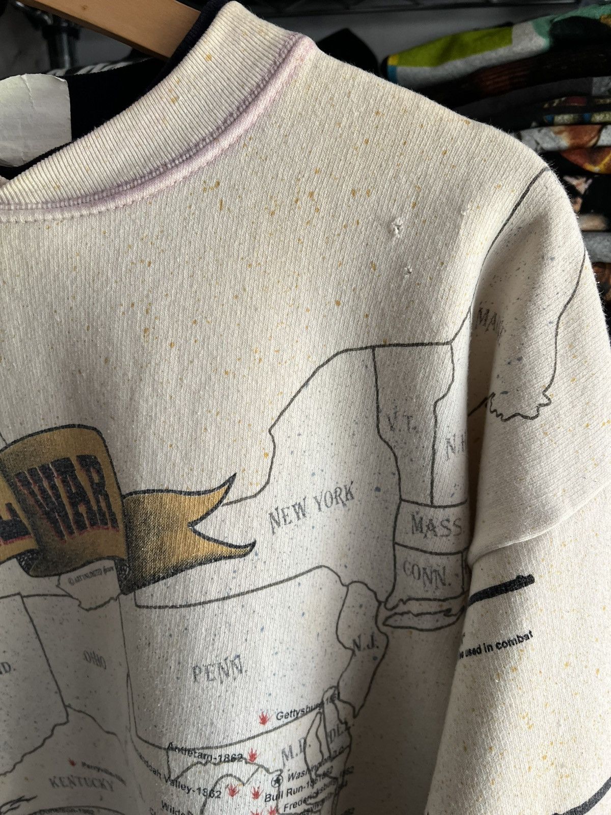Arts & Science 90s Civil War Map America USA Art Unlimited AOP Crewneck Size US L / EU 52-54 / 3 - 7 Thumbnail