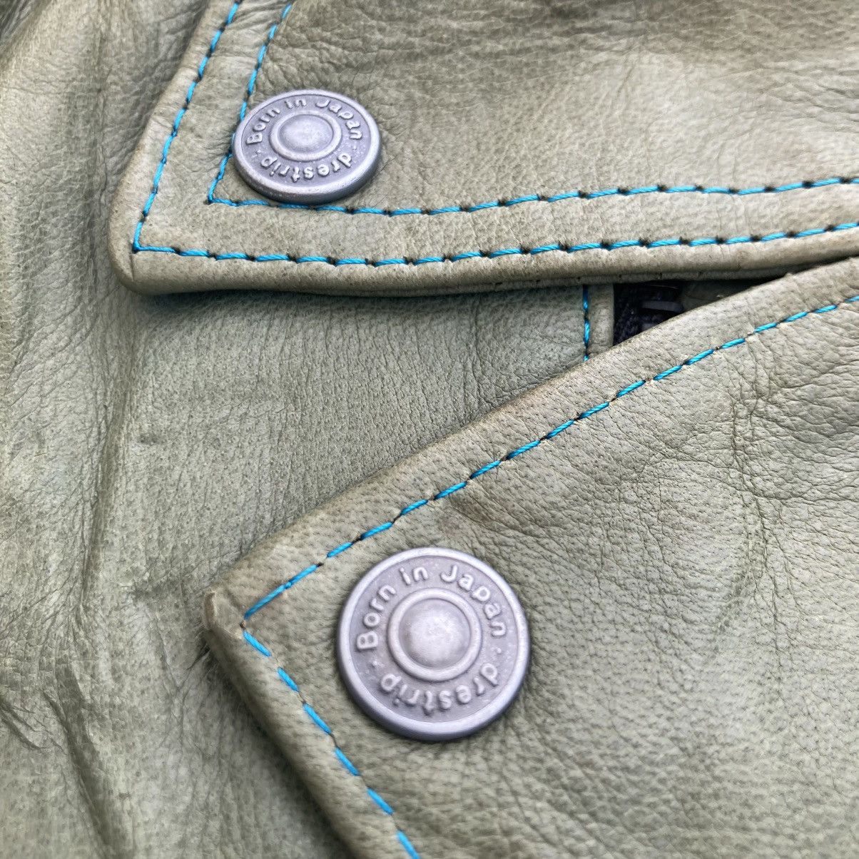 Genuine Leather × Japanese Brand DRESTRIP DEER SKIN BIKER JACKET Size US S / EU 44-46 / 1 - 8 Thumbnail