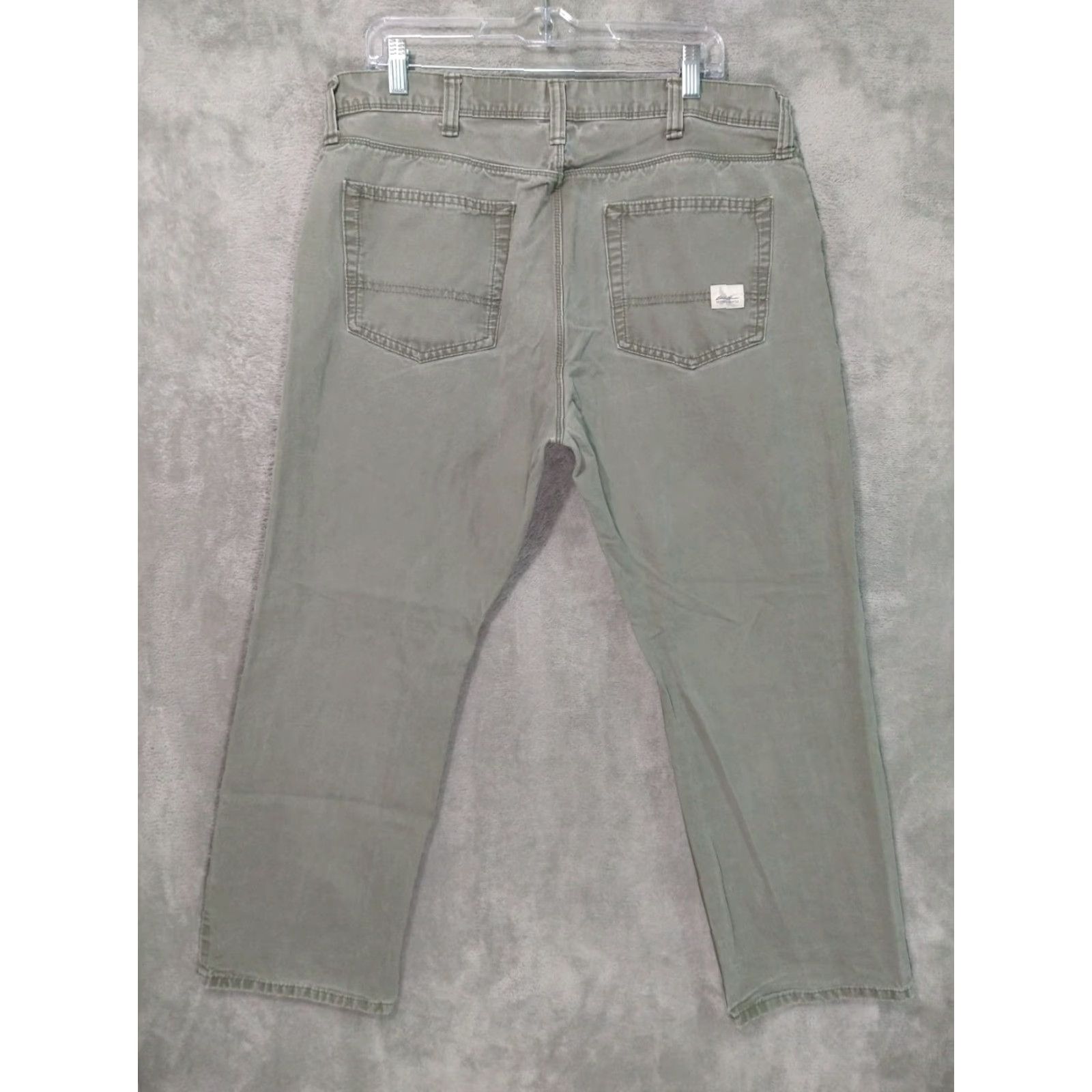 Eddie Bauer Eddie Bauer Pants Mens 38x30 Green Duck Canvas Utility Outdoor Workwear Casual Pants 5-Pocket Straight Rise Mid Green Mens Size US 38 / EU 54 - 2 Thumbnail