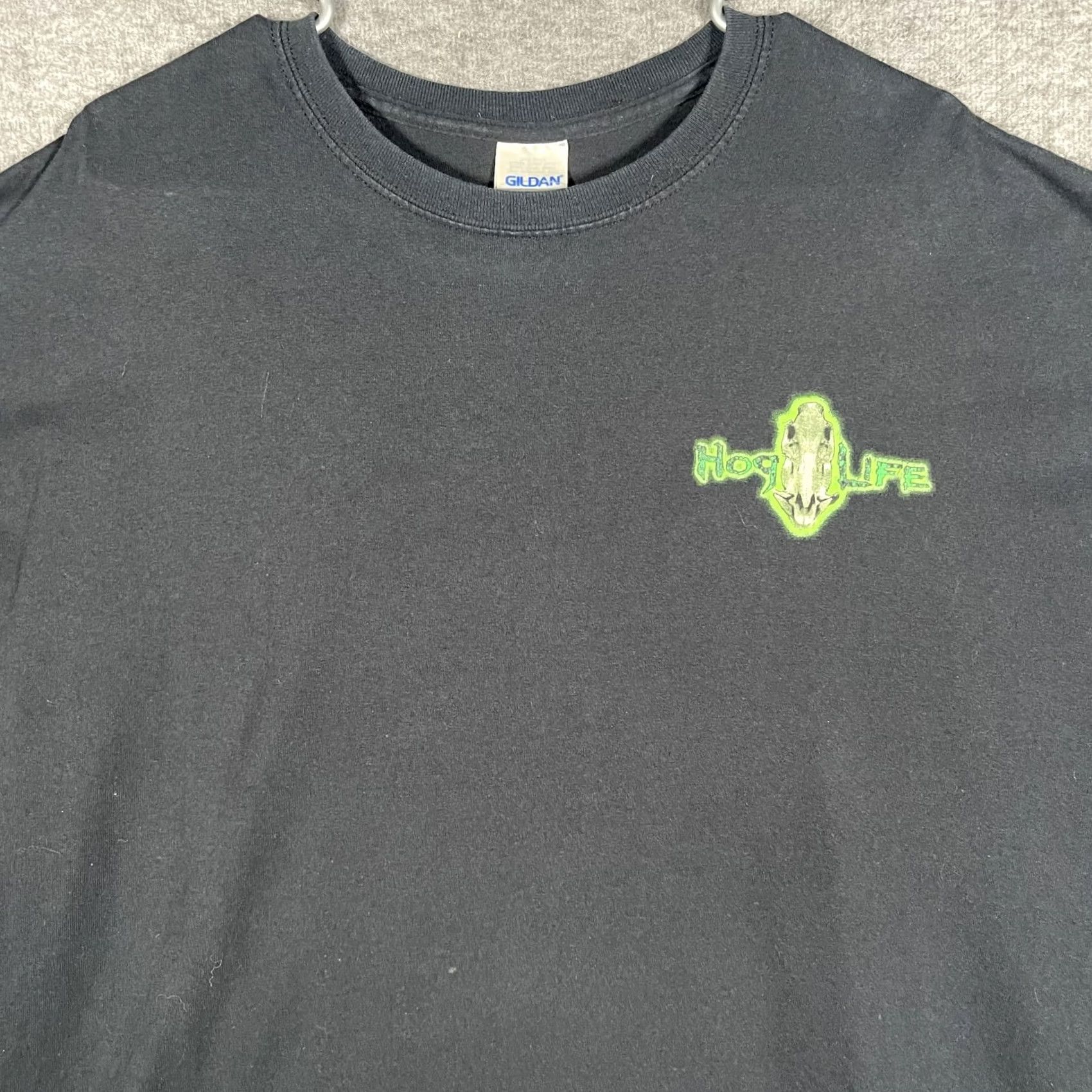 Gildan Gildan Shirt Mens 2XL Black Hog Life Skull Hunting Graphic Tee Size US XXL / EU 58 / 5 - 2 Thumbnail