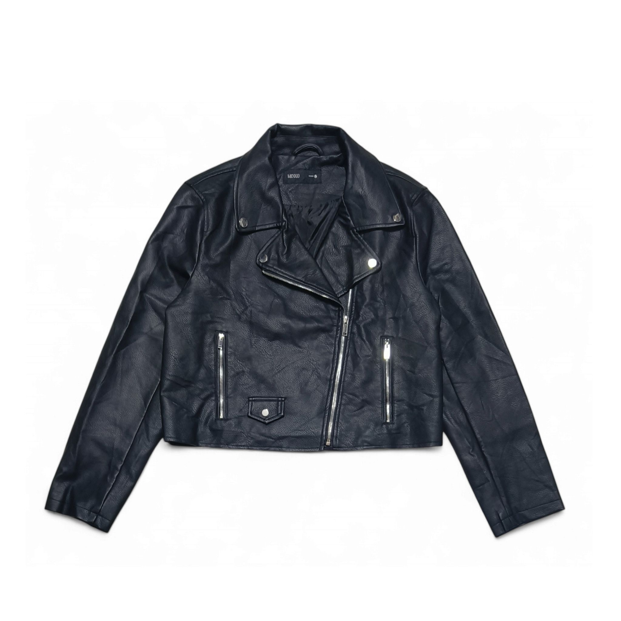 MIXXO Korean Brand KPOP Women's Ramones Faux Leather Jacket