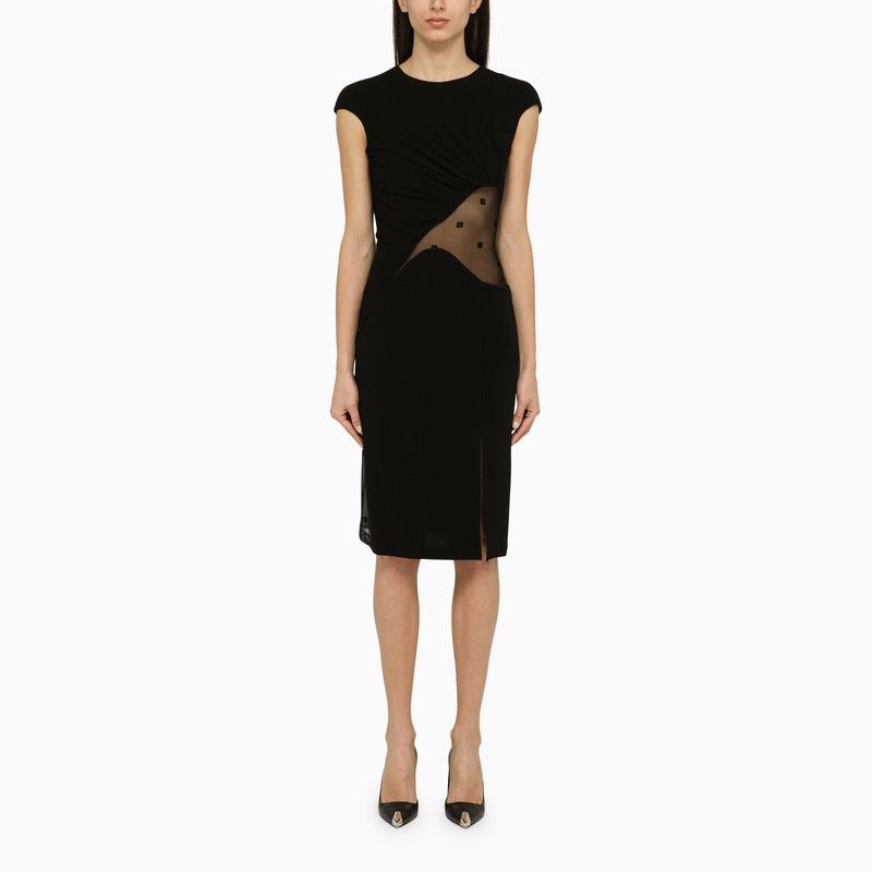 image of Givenchy Black Viscose Midi Dress, Women's (Size Small)