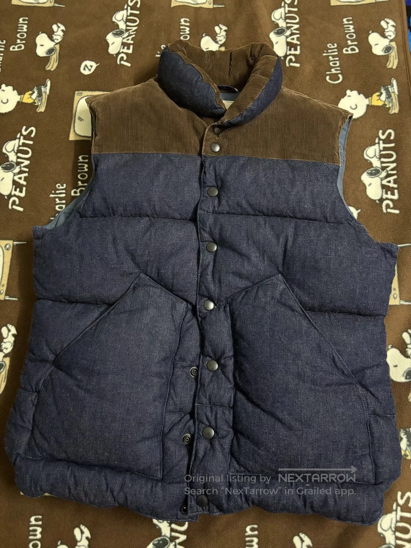 Japanese Brand Classic Denim Puffer Vest for Fall 2020. Size US S / EU 44-46 / 1 - 2 Thumbnail