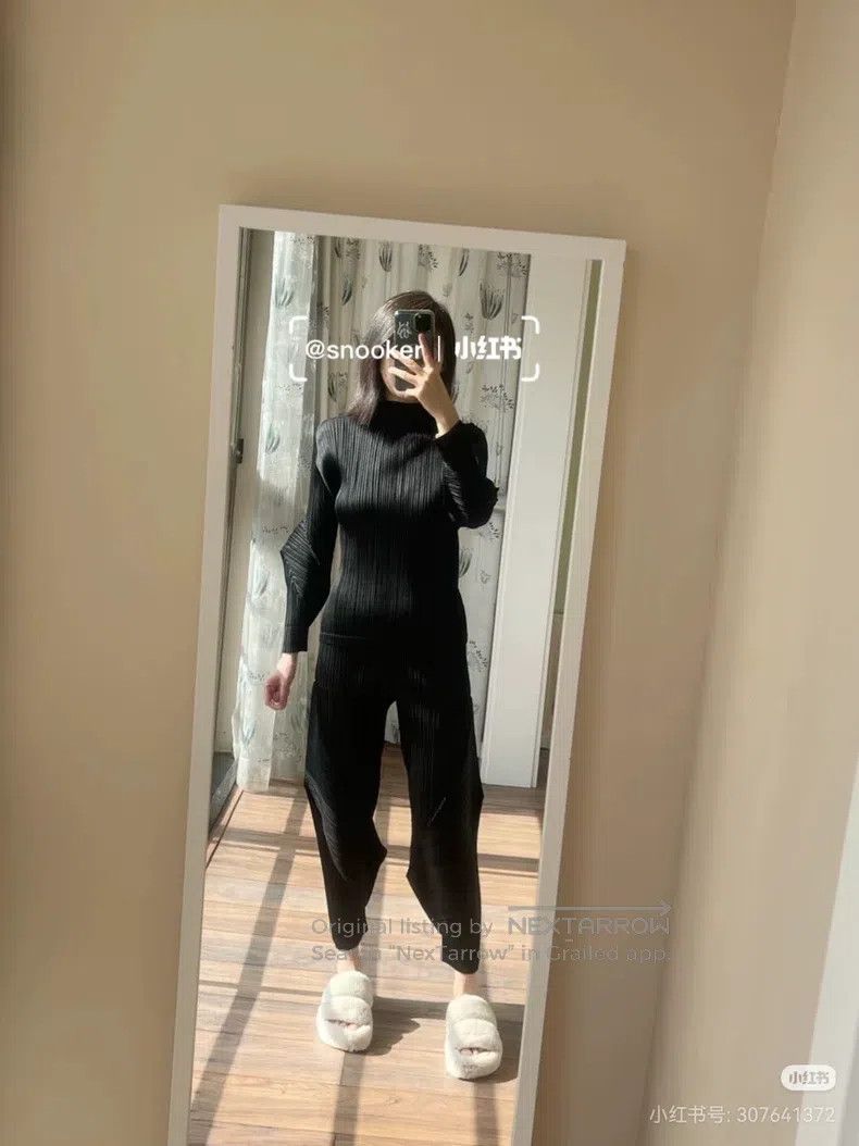 Issey Miyake Issey Miyake size:3 Black Twist Pants Size 31" - 8 Thumbnail