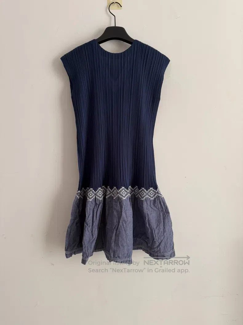Issey Miyake Issey Miyake Denim Dress Size L / US 10 / IT 46 - 2 Thumbnail