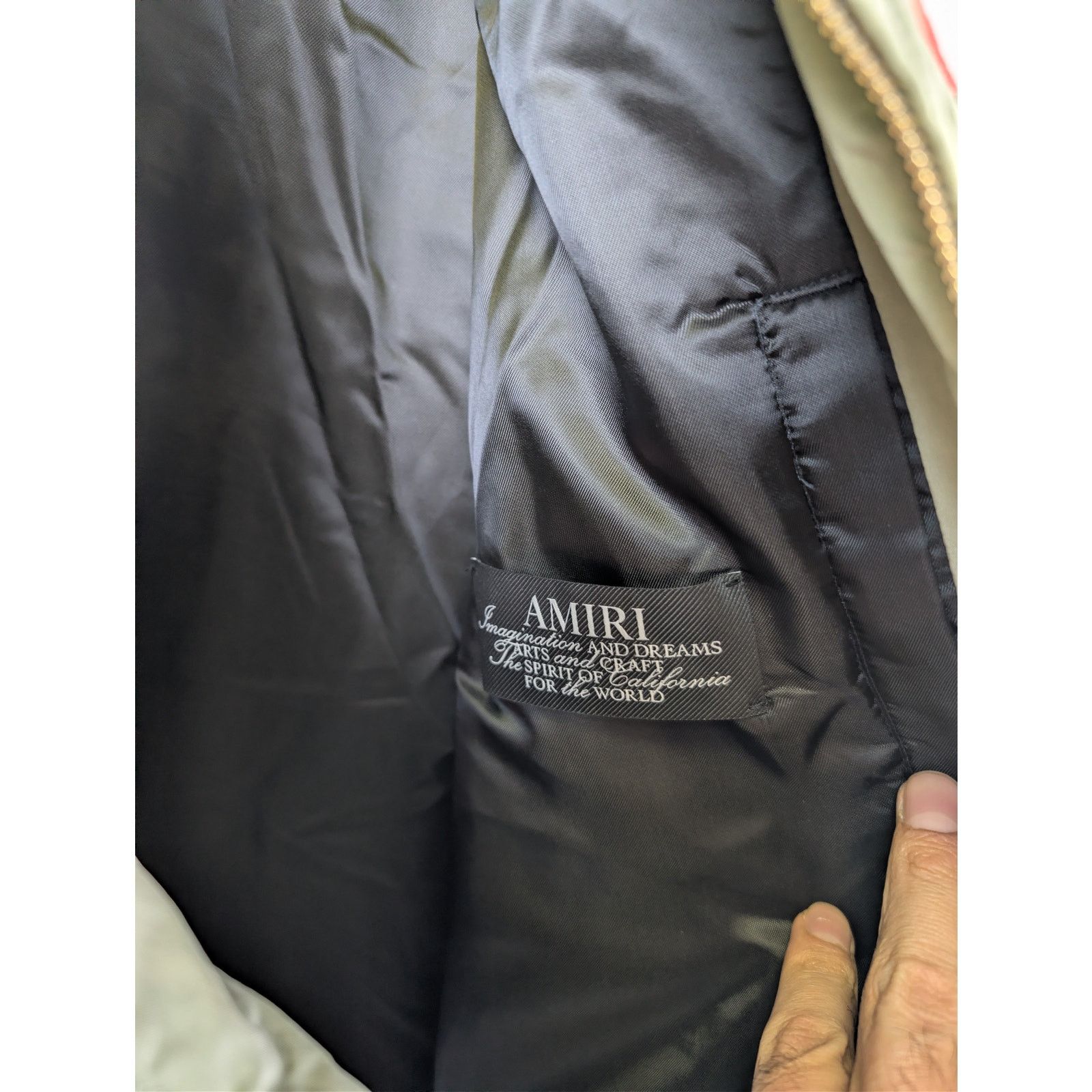 Amiri o1rshd1 Amiri Sinners Bomber Jacket in Olive Size US L / EU 52-54 / 3 - 10 Thumbnail